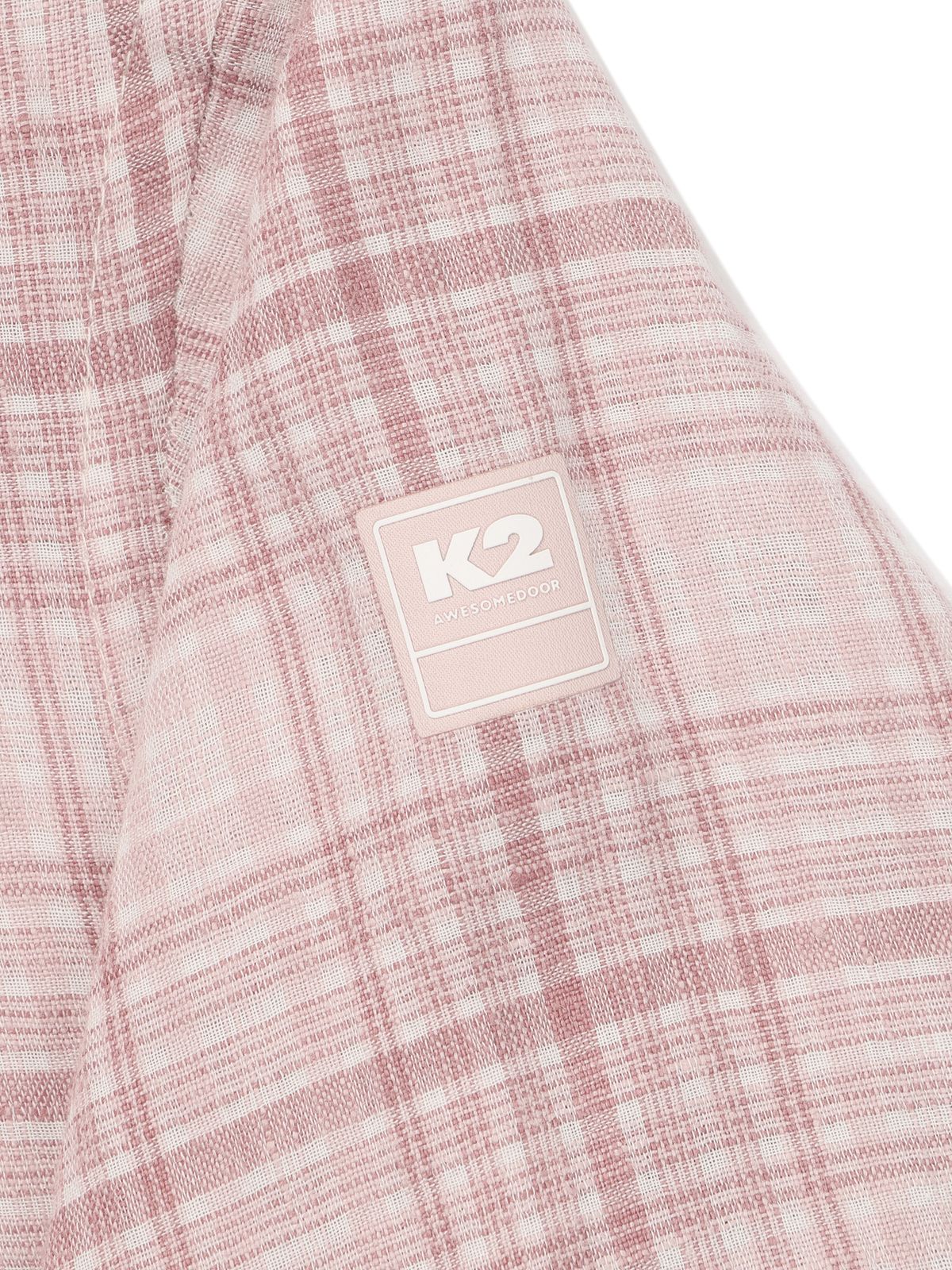 케이투(K2) FOR:REST 썸머 체크 셔켓 W_Greyish Pink