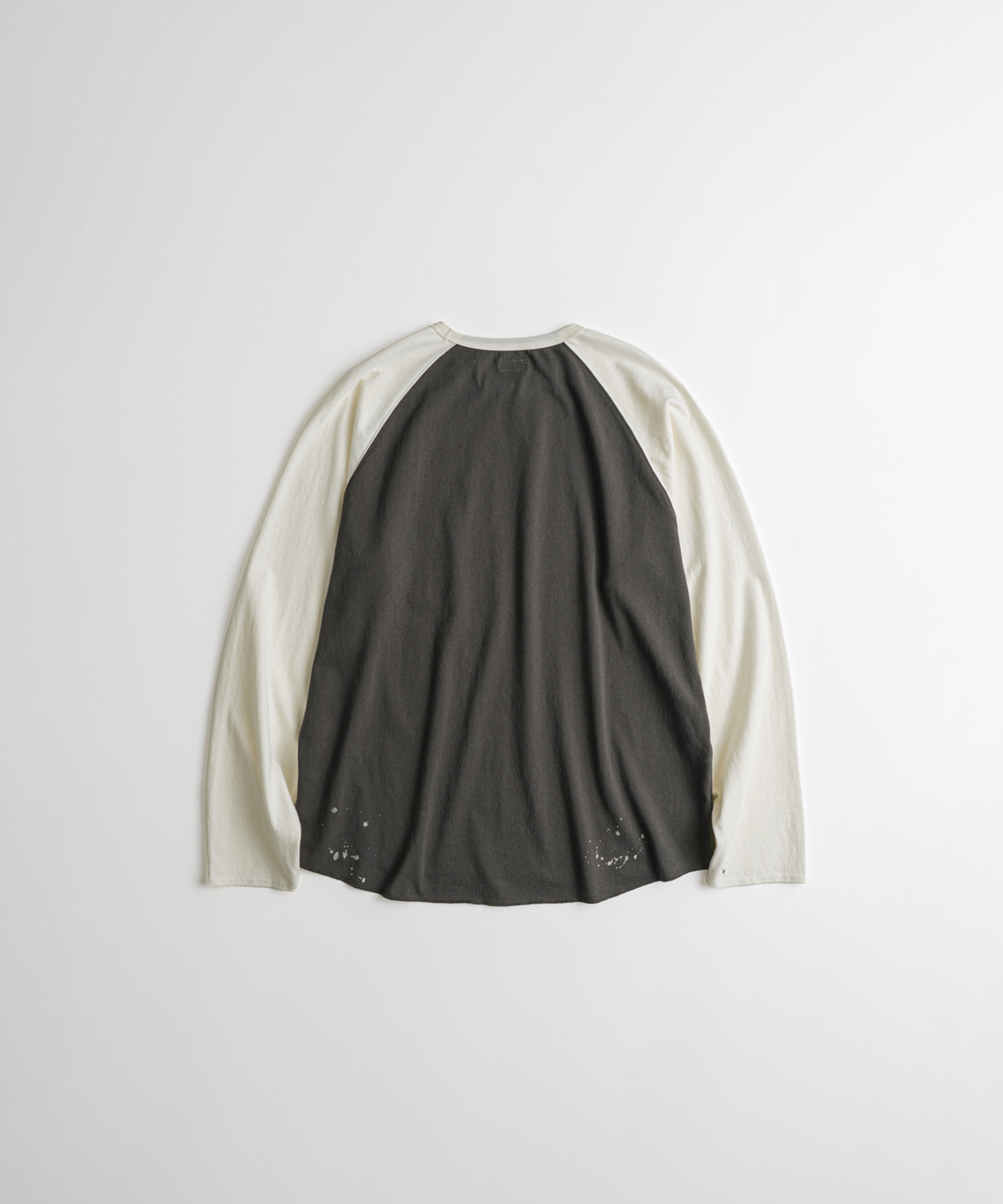 비헤비어(BEHEAVYER) DISTRESSED BASEBALL L/S SHIRTS d.brown/natural