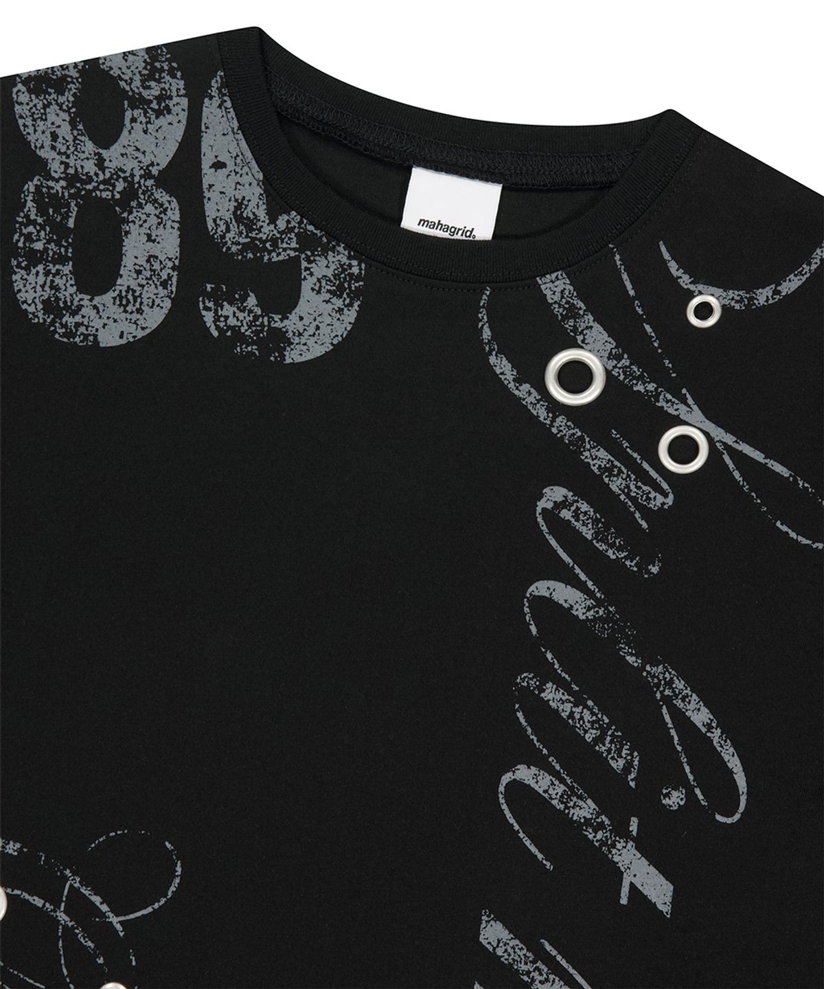 마하그리드(MAHAGRID) TRUTH EYELET TEE BLACK(MG2GMFT543A)