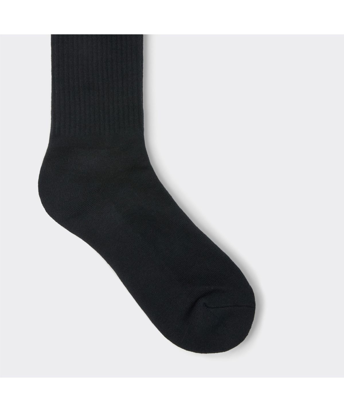 커스텀멜로우(CUSTOMELLOW) Black Rib Logo Socks CALAX26111BKX