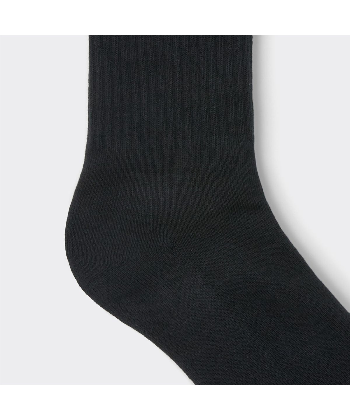커스텀멜로우(CUSTOMELLOW) Black Rib Logo Socks CALAX26111BKX