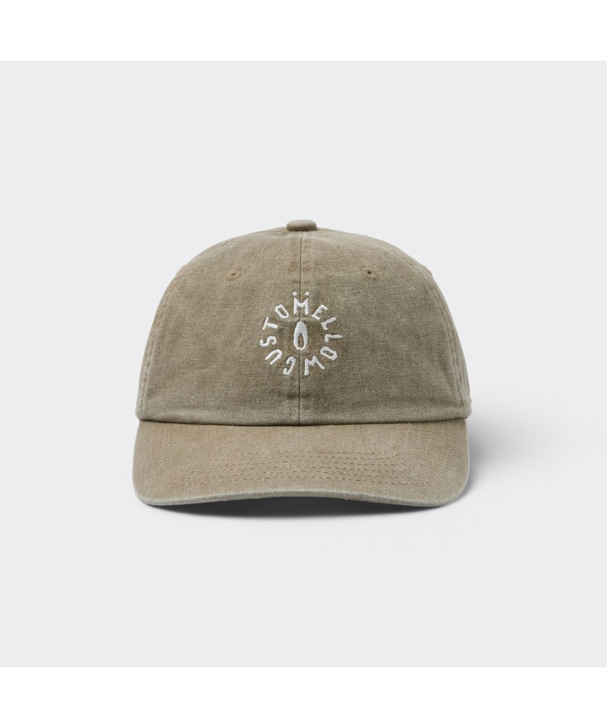 커스텀멜로우(CUSTOMELLOW) Beige Washed Denim Logo Cap CARAX26103BEX