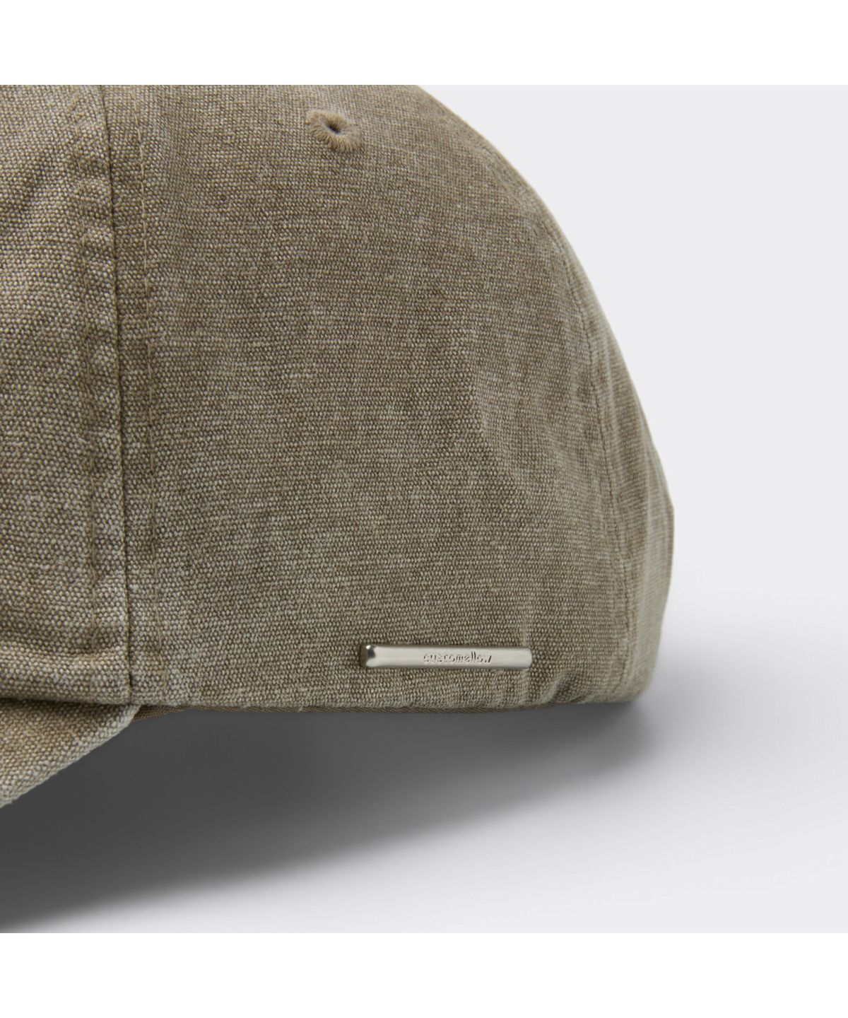 커스텀멜로우(CUSTOMELLOW) Beige Washed Denim Logo Cap CARAX26103BEX