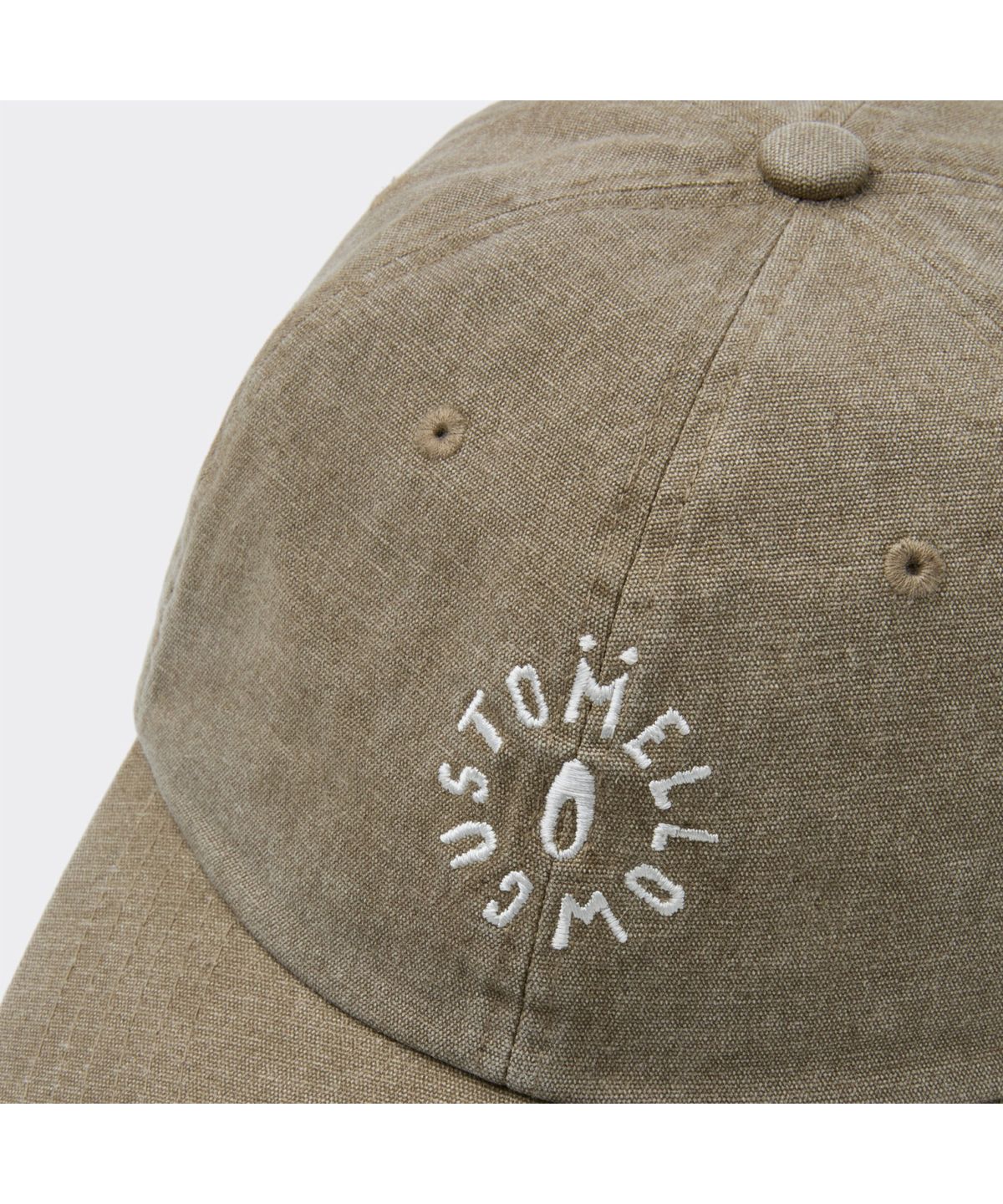 커스텀멜로우(CUSTOMELLOW) Beige Washed Denim Logo Cap CARAX26103BEX