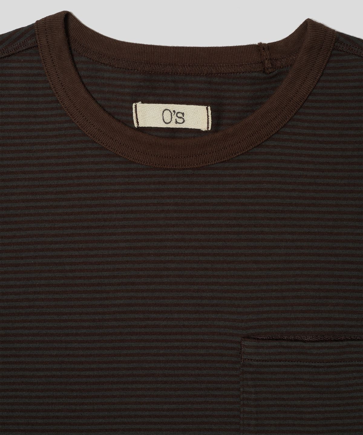 온셋(ONSET) STEADY STRIPE LONG SLEEVE T SHIRTS (BROWN/CHARCOAL)