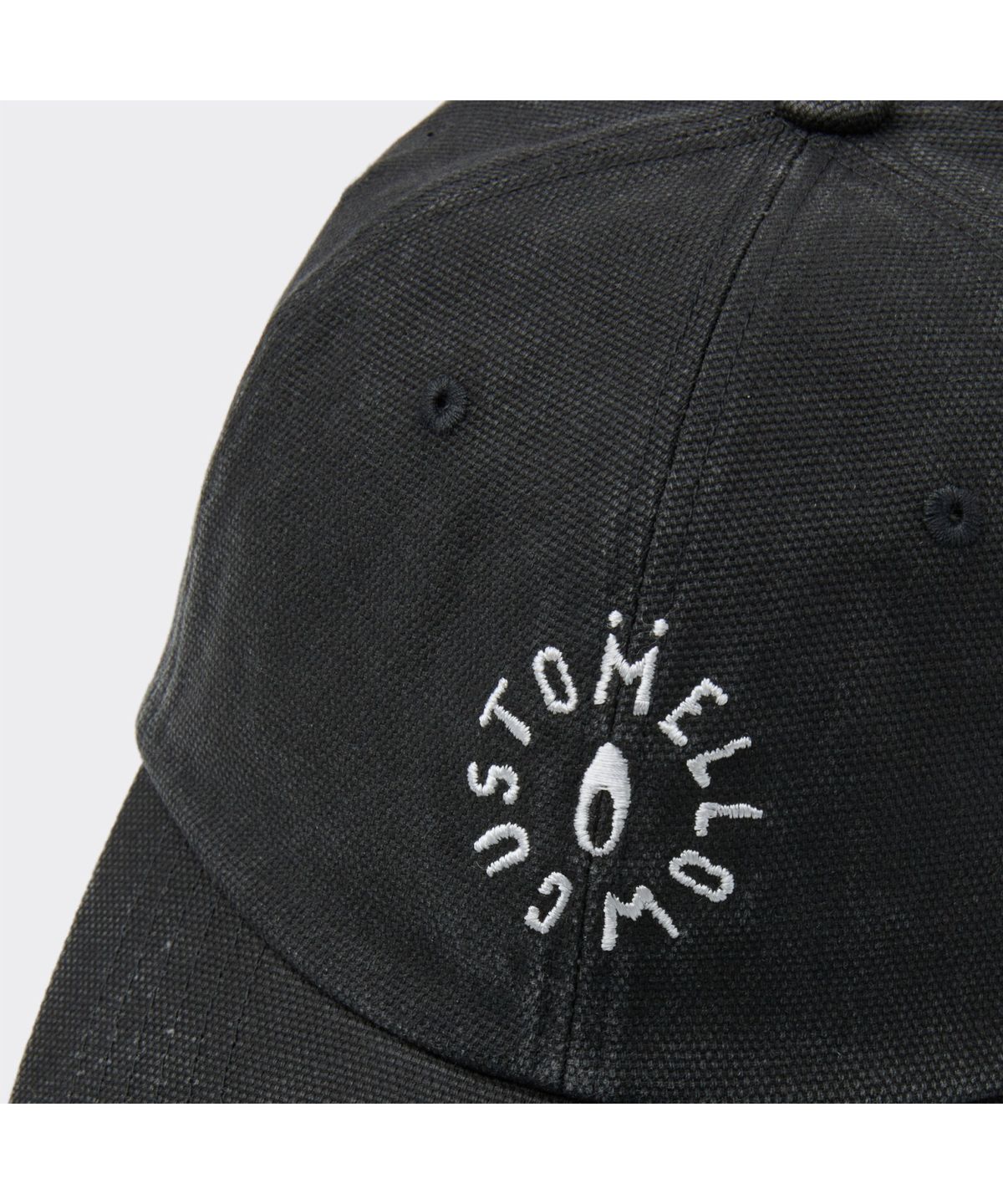 커스텀멜로우(CUSTOMELLOW) Grey Washed Denim Logo Cap CARAX26103BKX