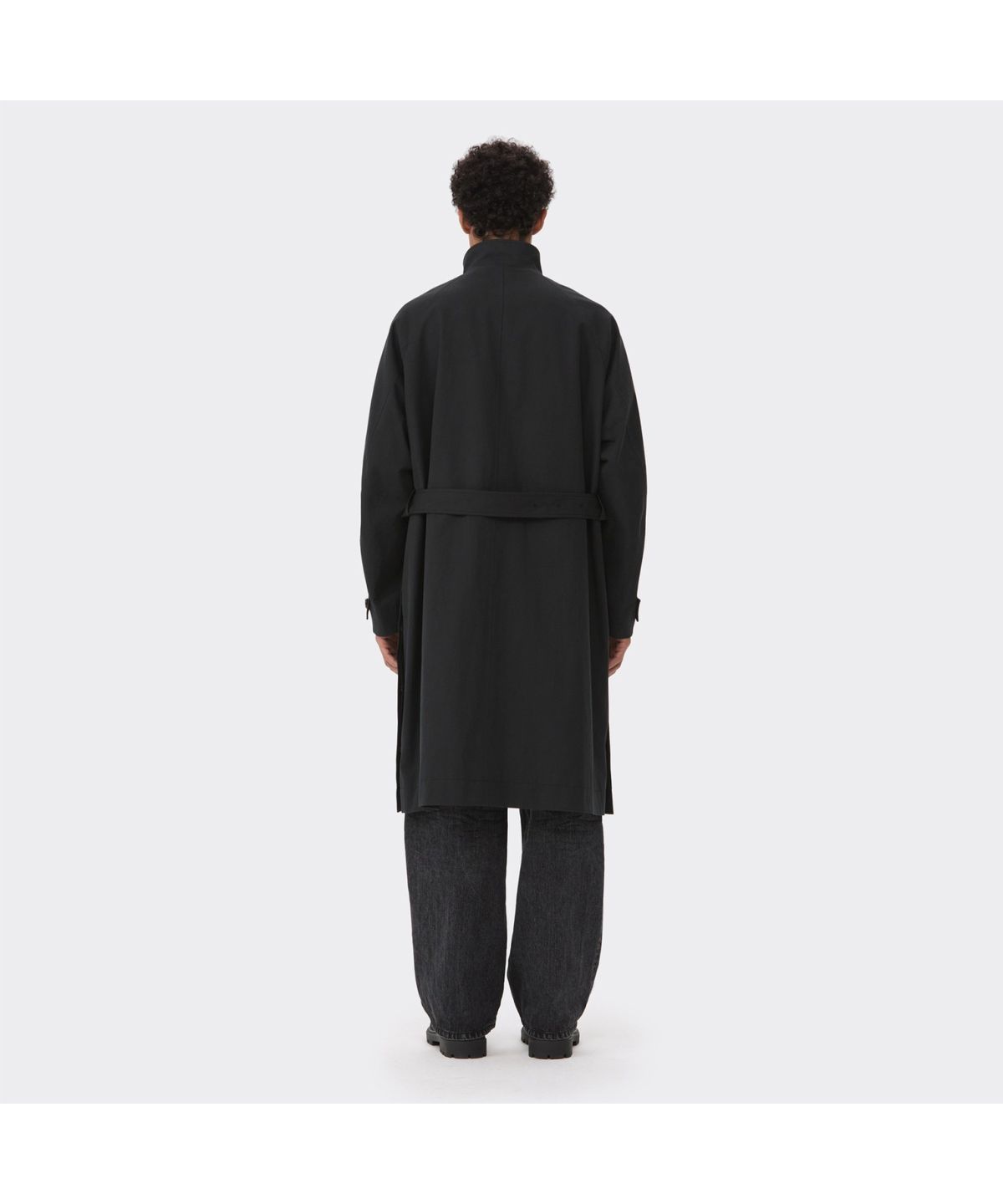 커스텀멜로우(CUSTOMELLOW) Black Highneck Trench Coat CWCAS26111BKX