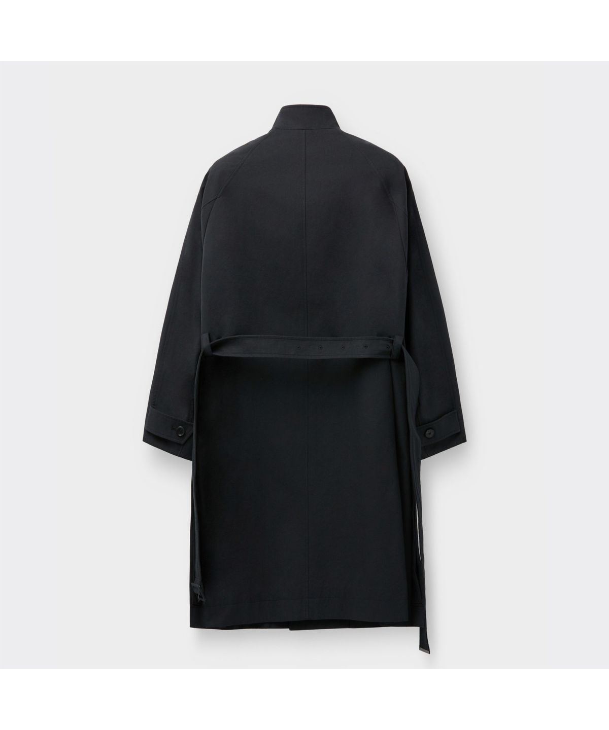 커스텀멜로우(CUSTOMELLOW) Black Highneck Trench Coat CWCAS26111BKX
