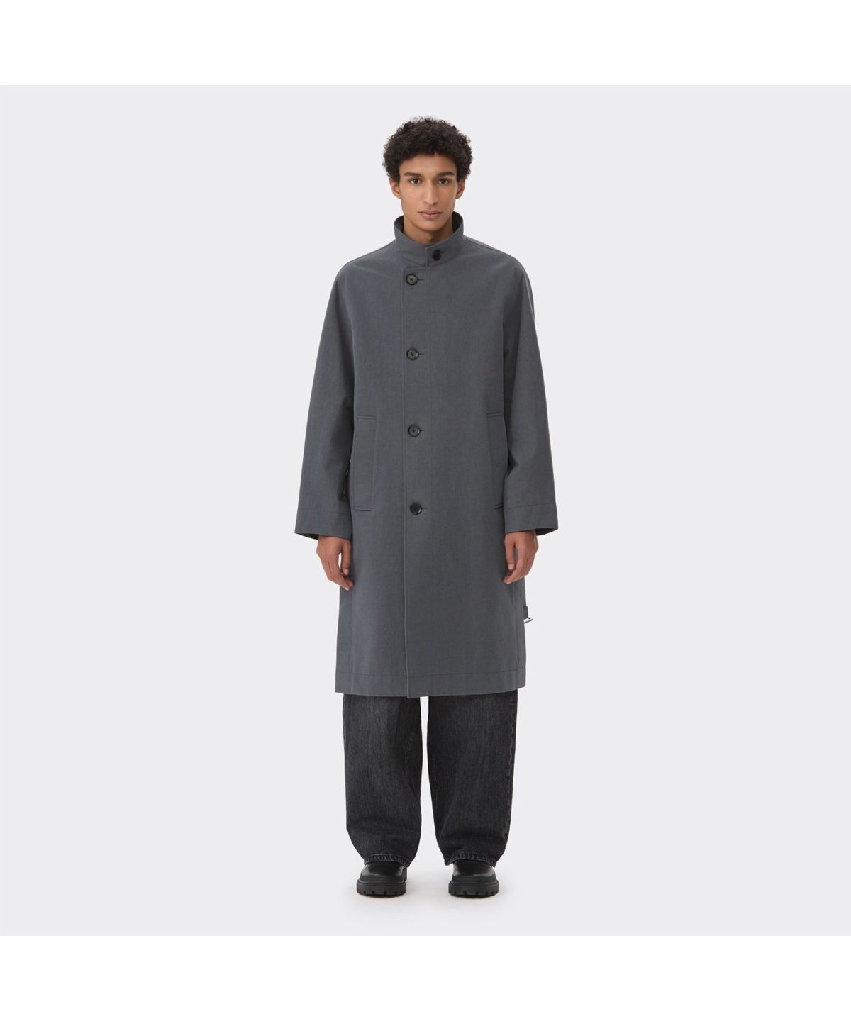 커스텀멜로우(CUSTOMELLOW) Grey Highneck Trench Coat CWCAS26111GYX