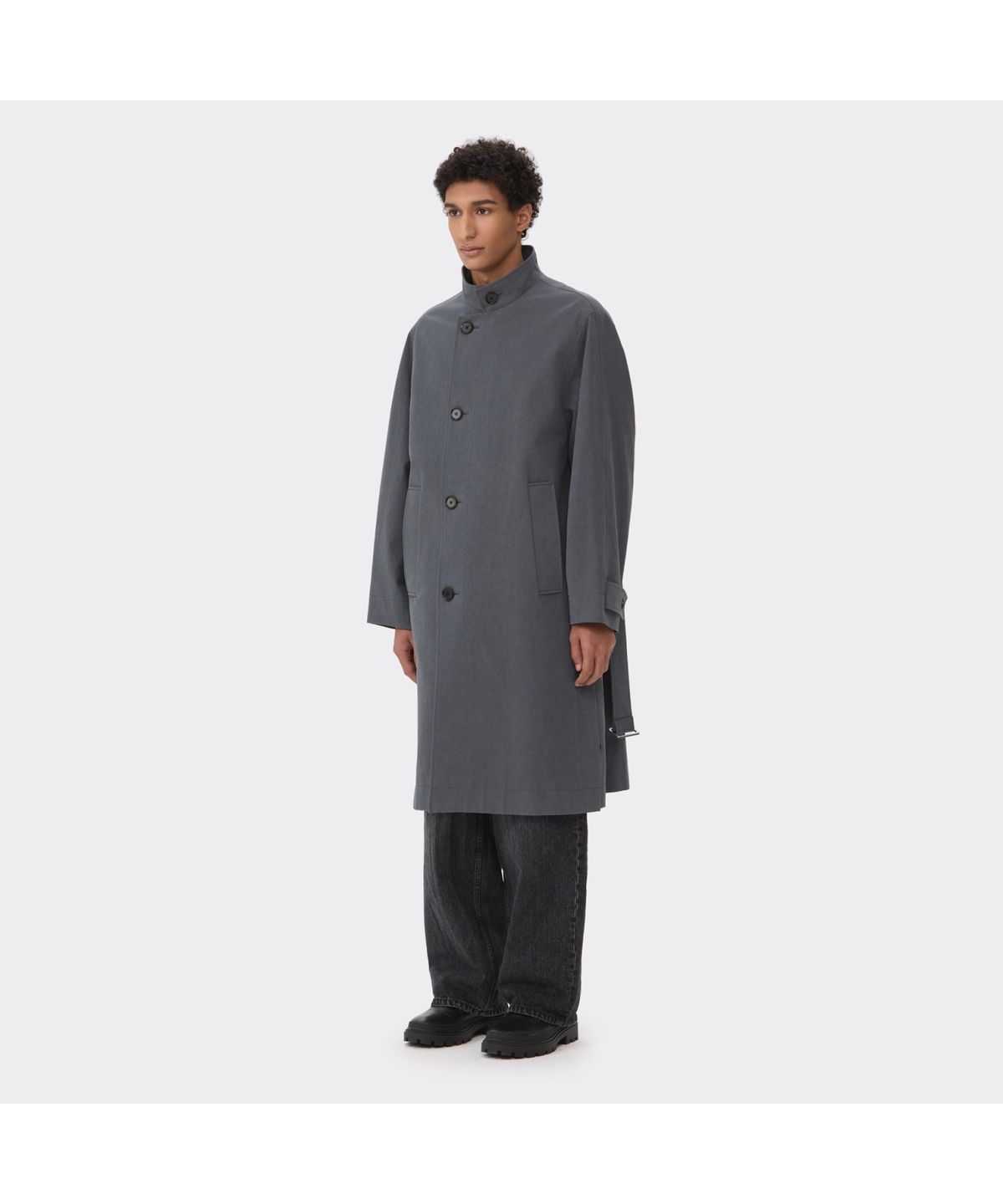 커스텀멜로우(CUSTOMELLOW) Grey Highneck Trench Coat CWCAS26111GYX