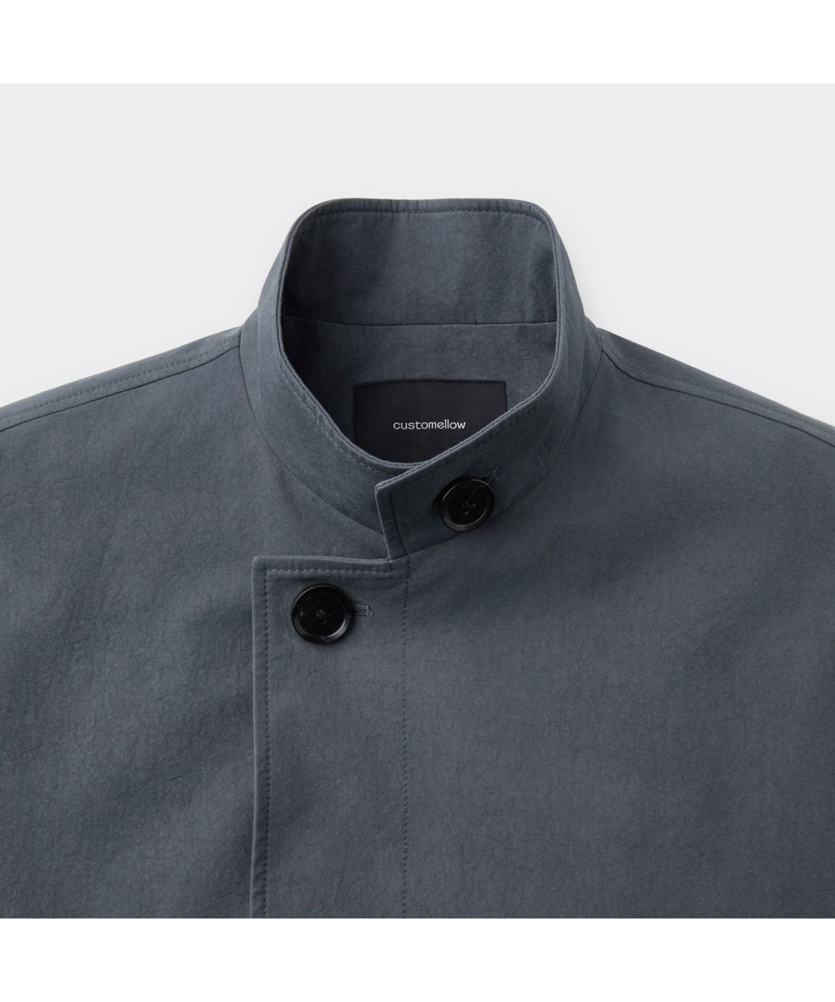 커스텀멜로우(CUSTOMELLOW) Grey Highneck Trench Coat CWCAS26111GYX