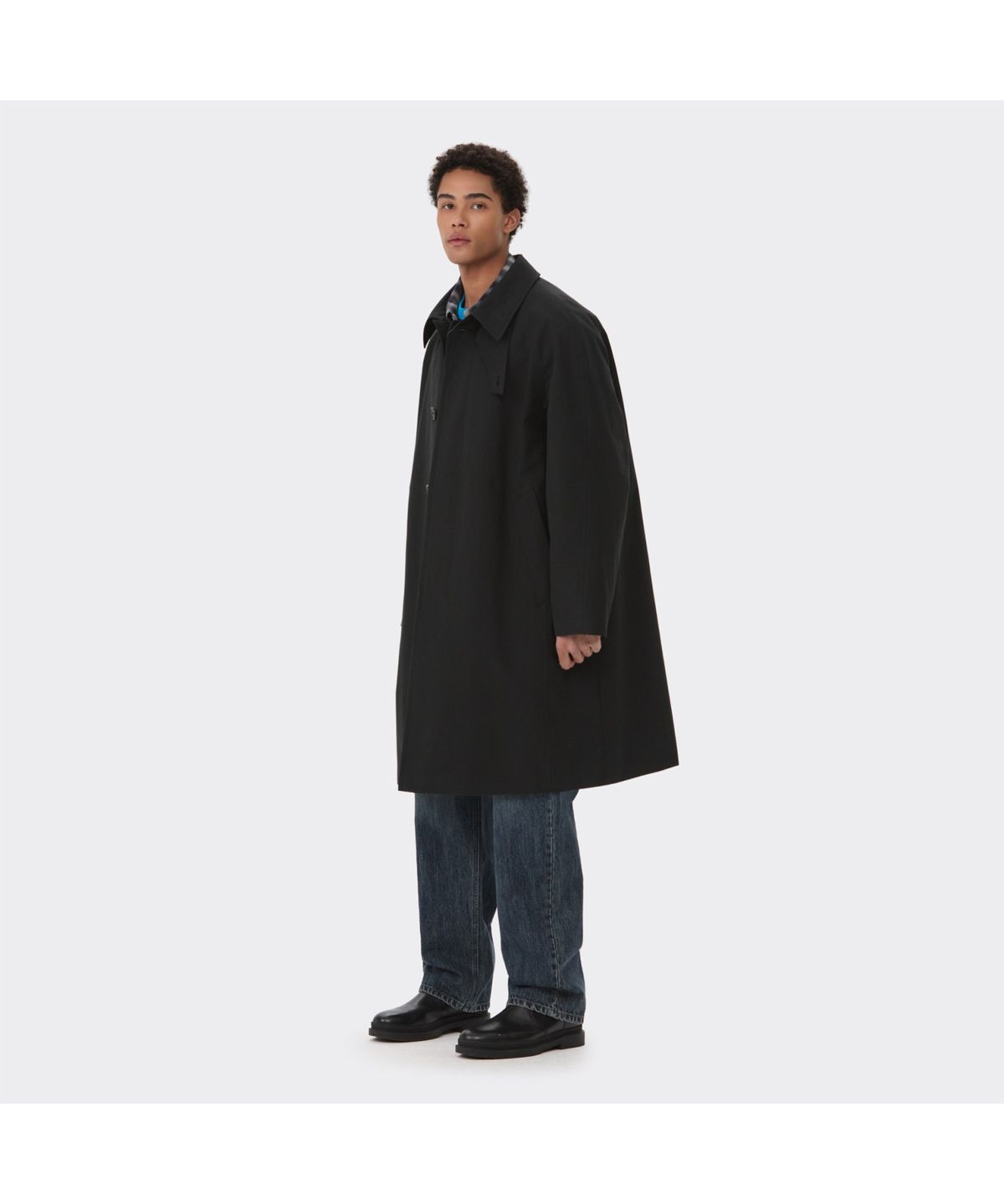 커스텀멜로우(CUSTOMELLOW) Black Cotton Balmaccan Coat CWCAS26112BKX