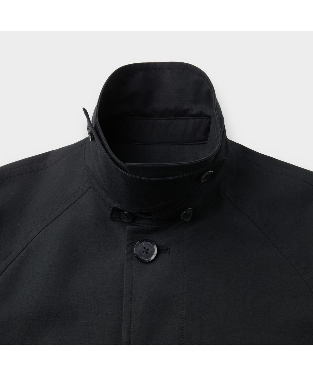 커스텀멜로우(CUSTOMELLOW) Black Cotton Balmaccan Coat CWCAS26112BKX