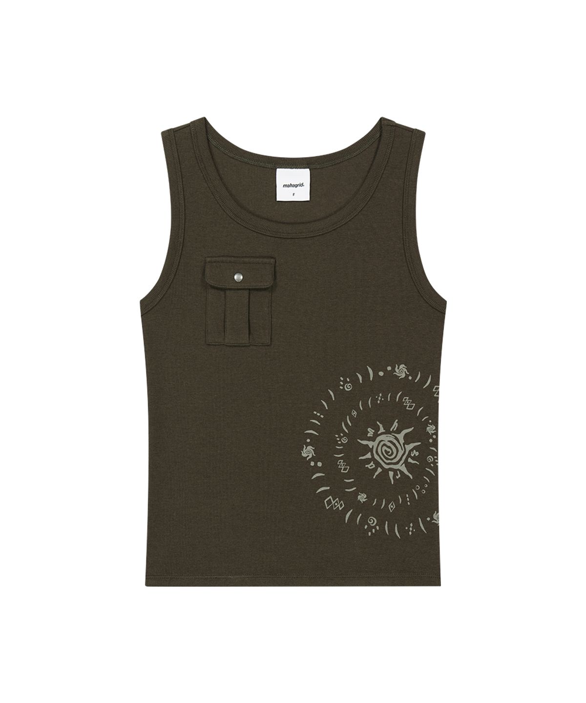 마하그리드(MAHAGRID) CAVE TANK TOP BROWN(MG2GMFT547A)