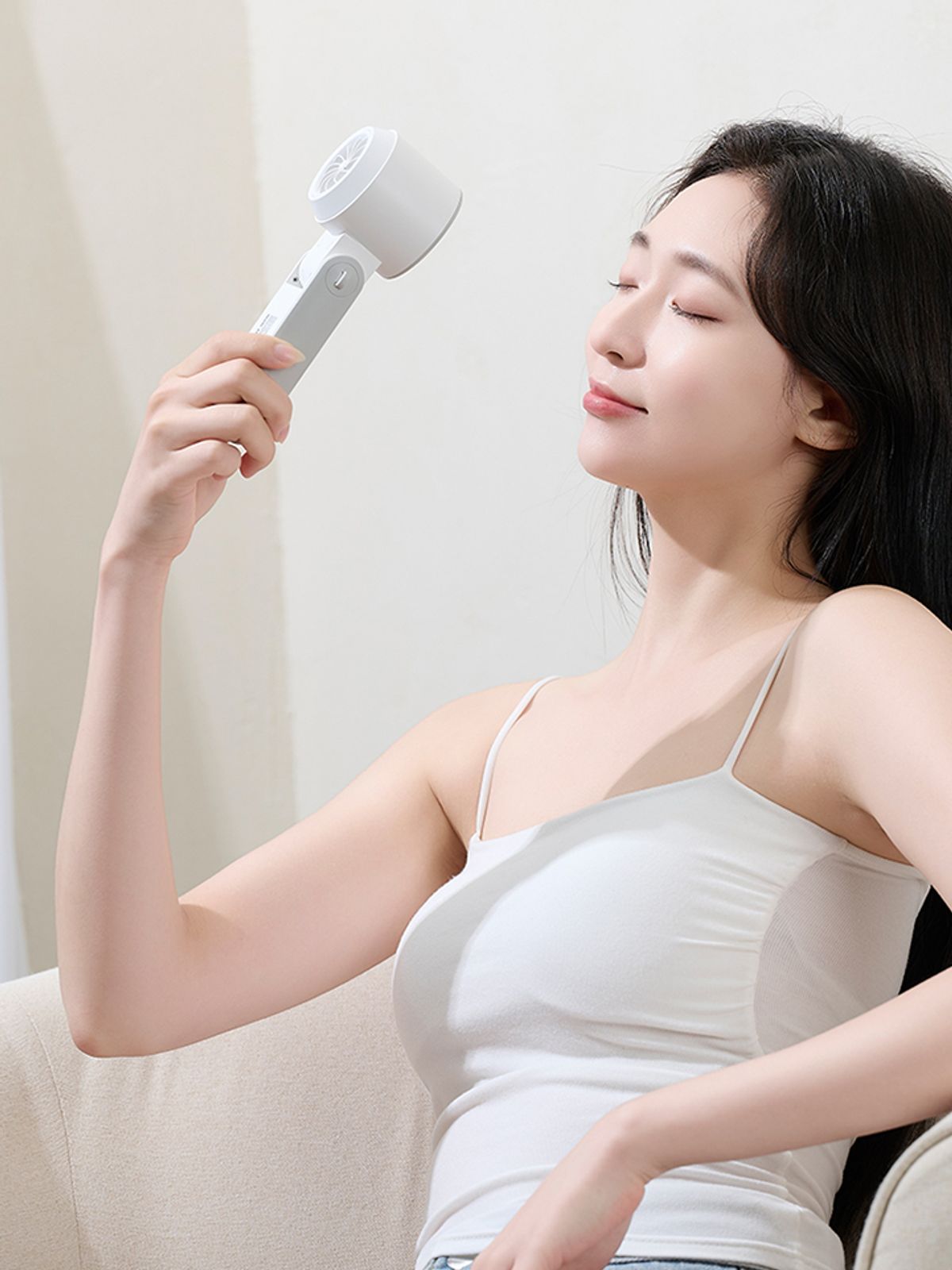 포켓베드(POCKETBED) 휴대용 손 선풍기 아이스 핸즈프리 쿨링팬