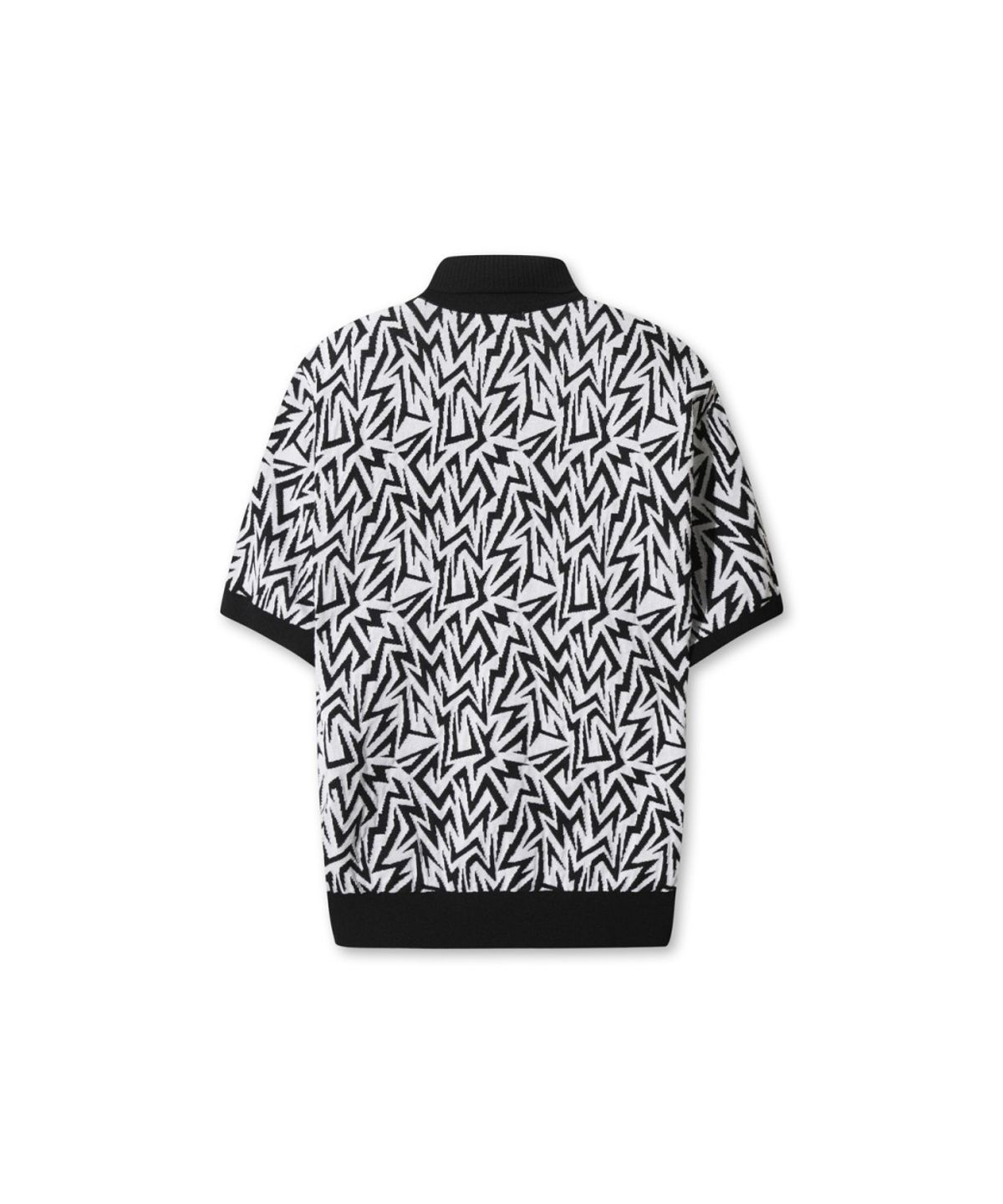 왁(WAAC) Men WAACKY Illusion Pattern Knit Polo WMWAM26204BKX