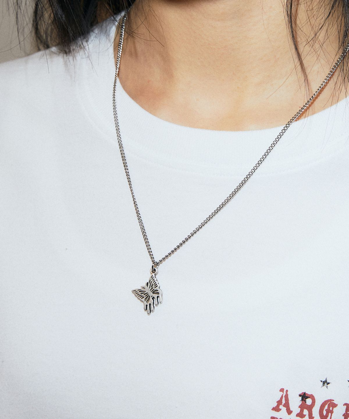 마하그리드(MAHAGRID) MELTING BUTTERFLY NECKLACE SILVER(MG2GSMAB83A)