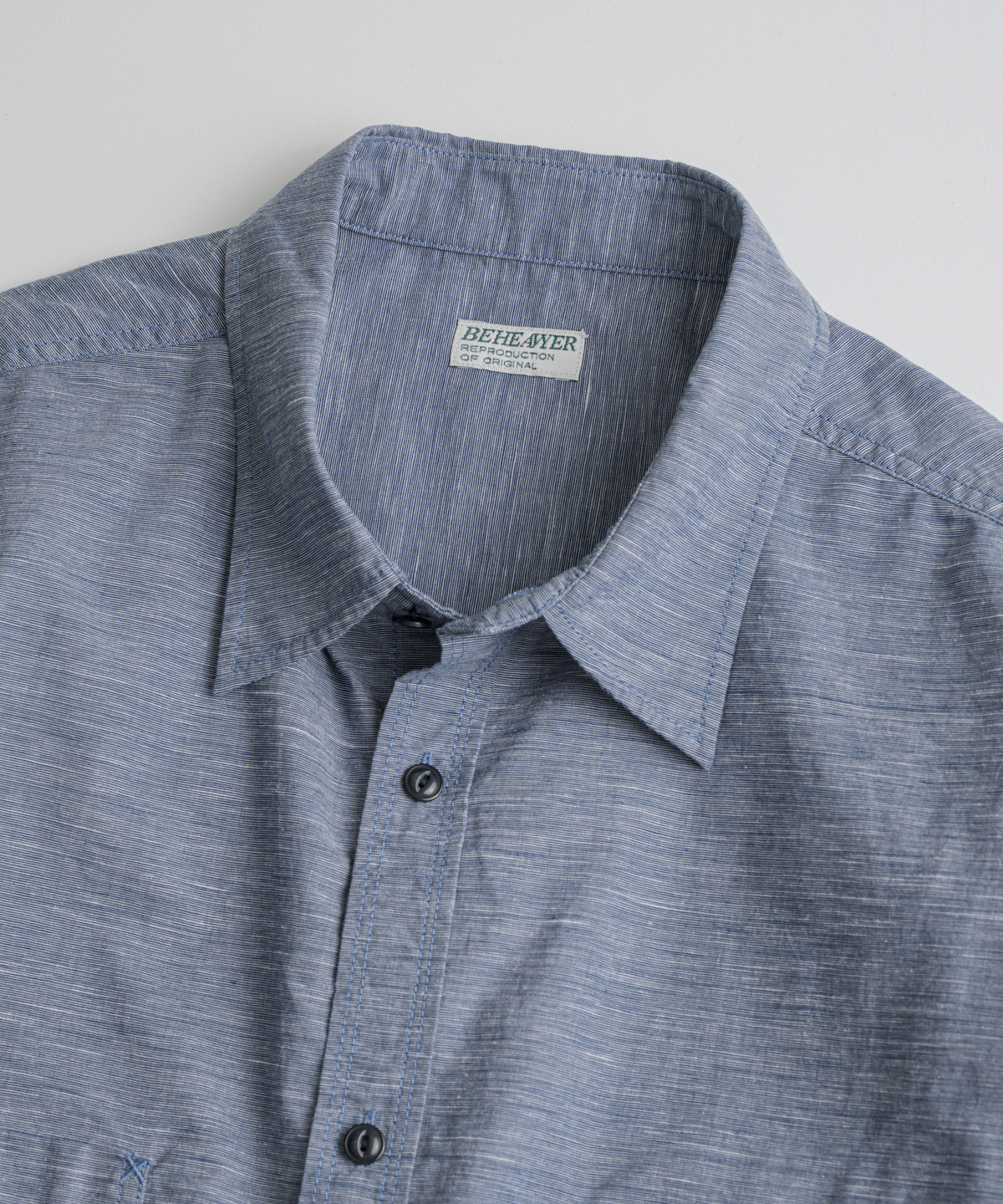 비헤비어(BEHEAVYER) C/L ROVER SHIRTS chambray