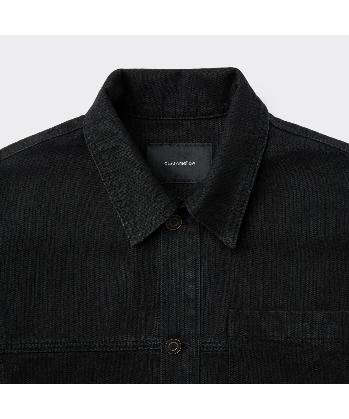 커스텀멜로우(CUSTOMELLOW) Black Wale Denim Trucker Jacket CWJAS26122BKX
