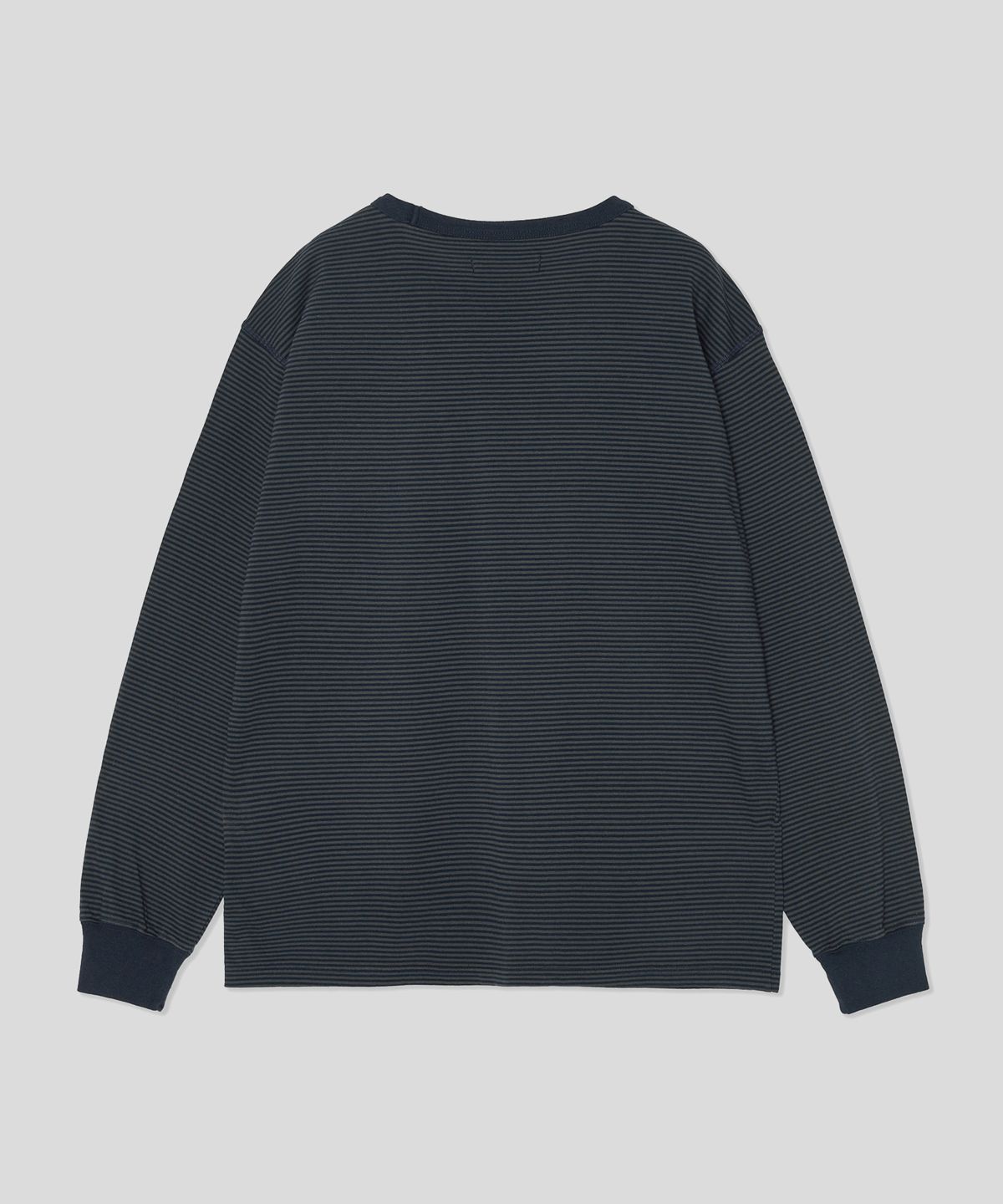 온셋(ONSET) STEADY STRIPE LONG SLEEVE T SHIRTS (NAVY/CHARCOAL)