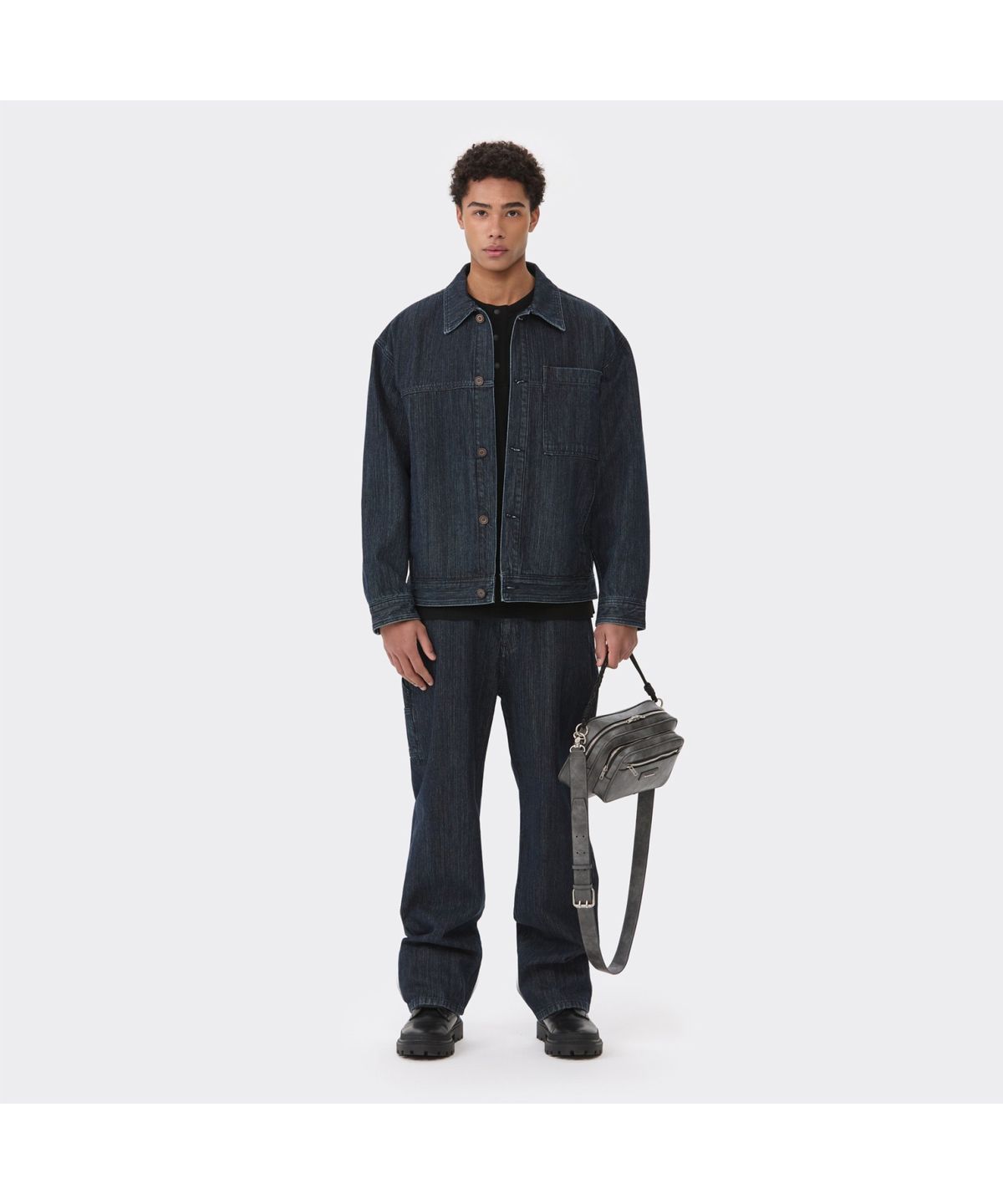 커스텀멜로우(CUSTOMELLOW) Blue Wale Denim Trucker Jacket CWJAS26122BUX