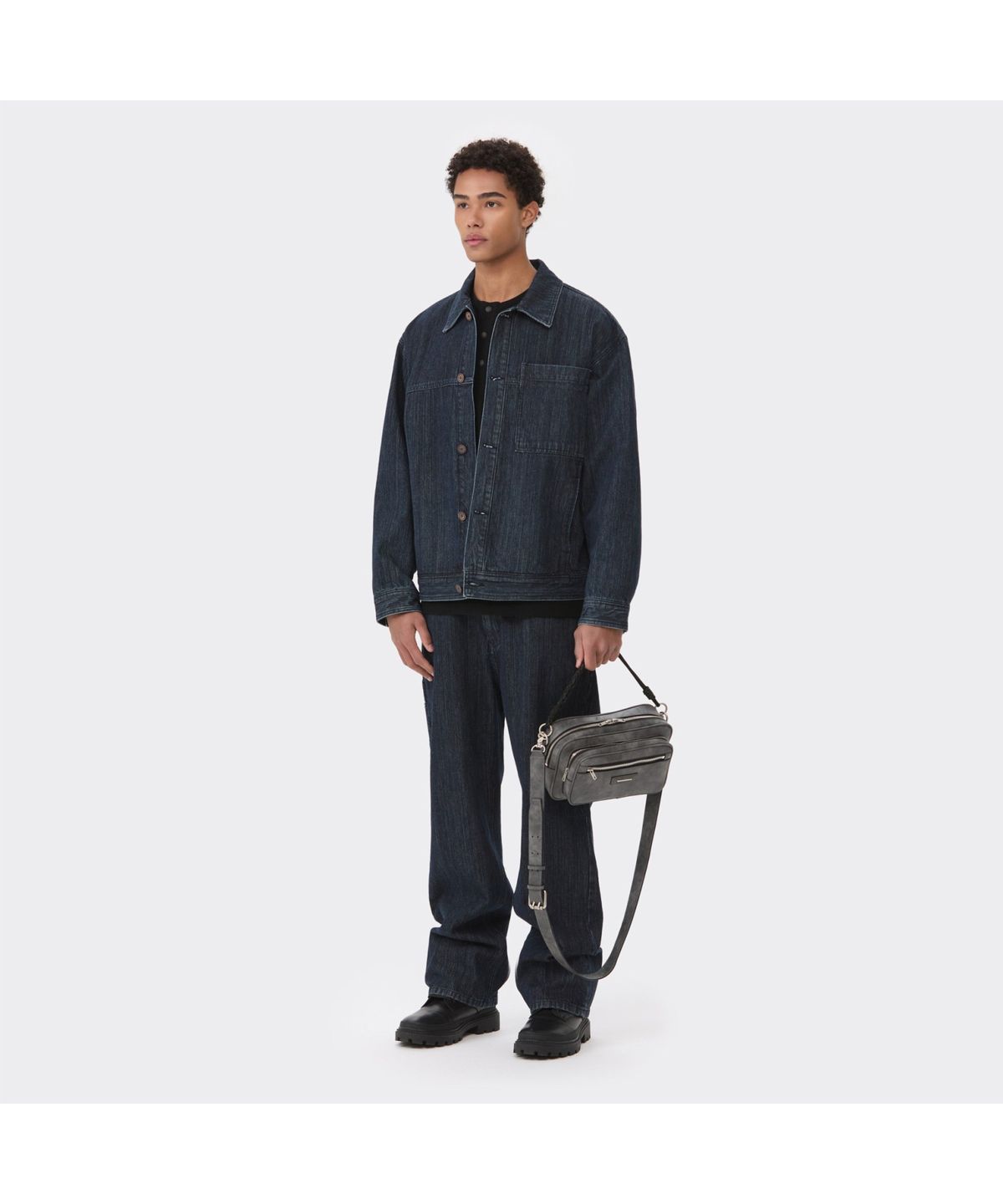 커스텀멜로우(CUSTOMELLOW) Blue Wale Denim Trucker Jacket CWJAS26122BUX