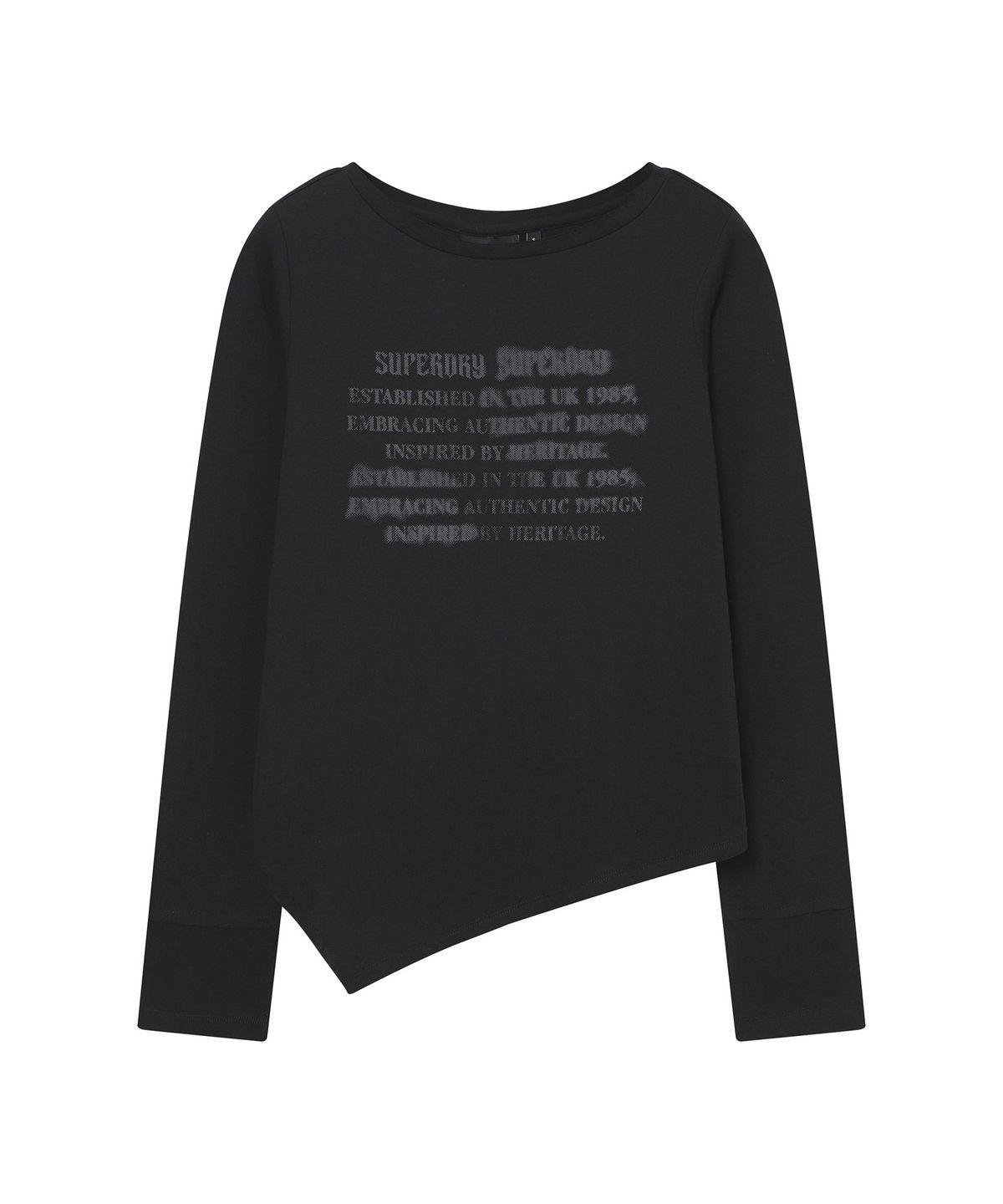 슈퍼드라이(SUPERDRY) 우먼스 커팅 롱슬리브 블랙 SDFILCQ45BLK