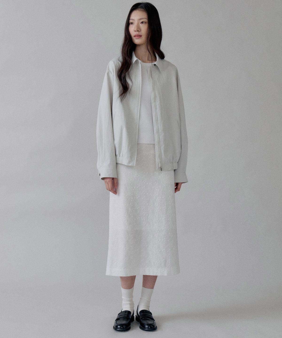 스텝어라운드(STEP AROUND) Oversized Cotton Jumper_LIGHT GREY