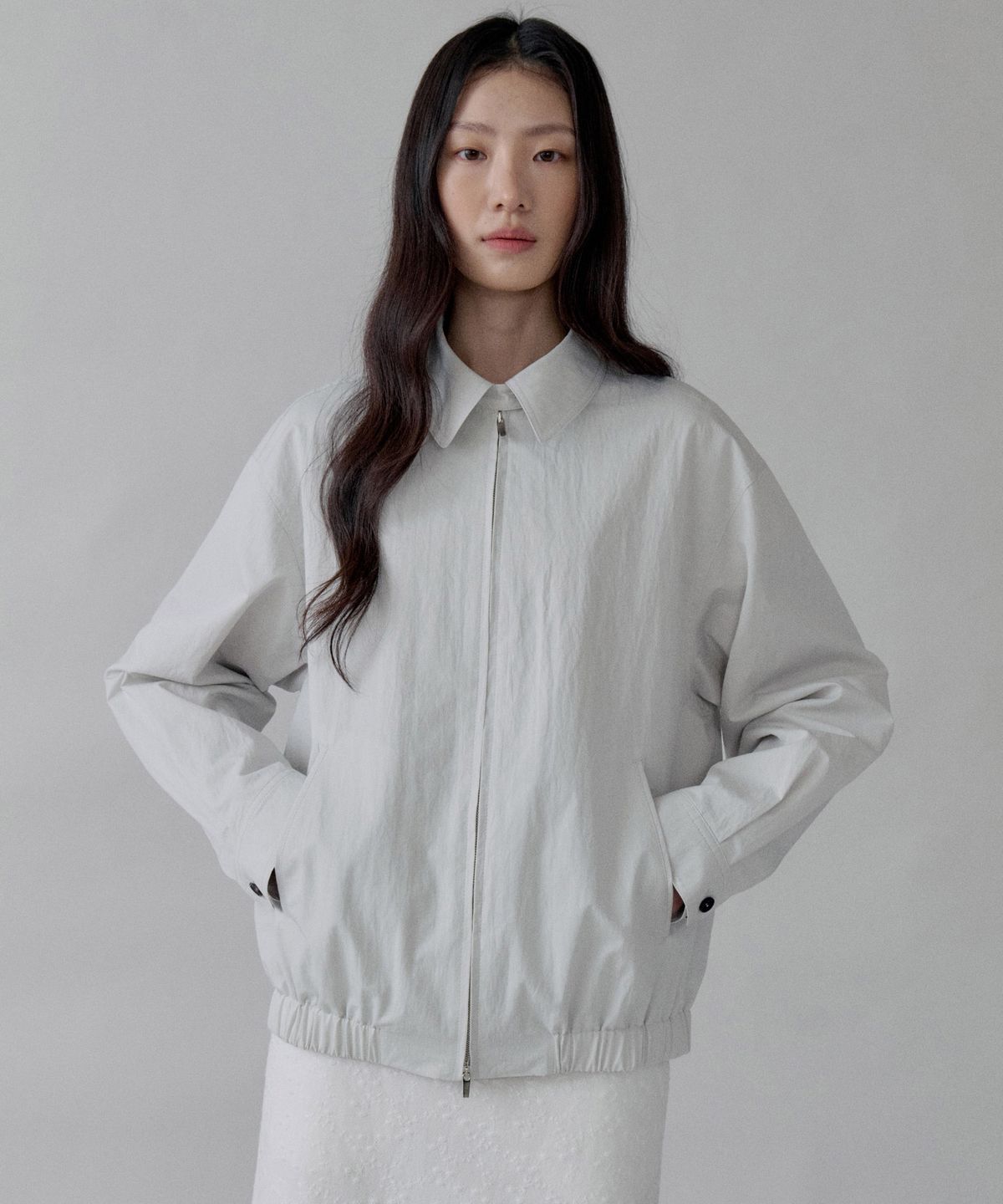 스텝어라운드(STEP AROUND) Oversized Cotton Jumper_LIGHT GREY