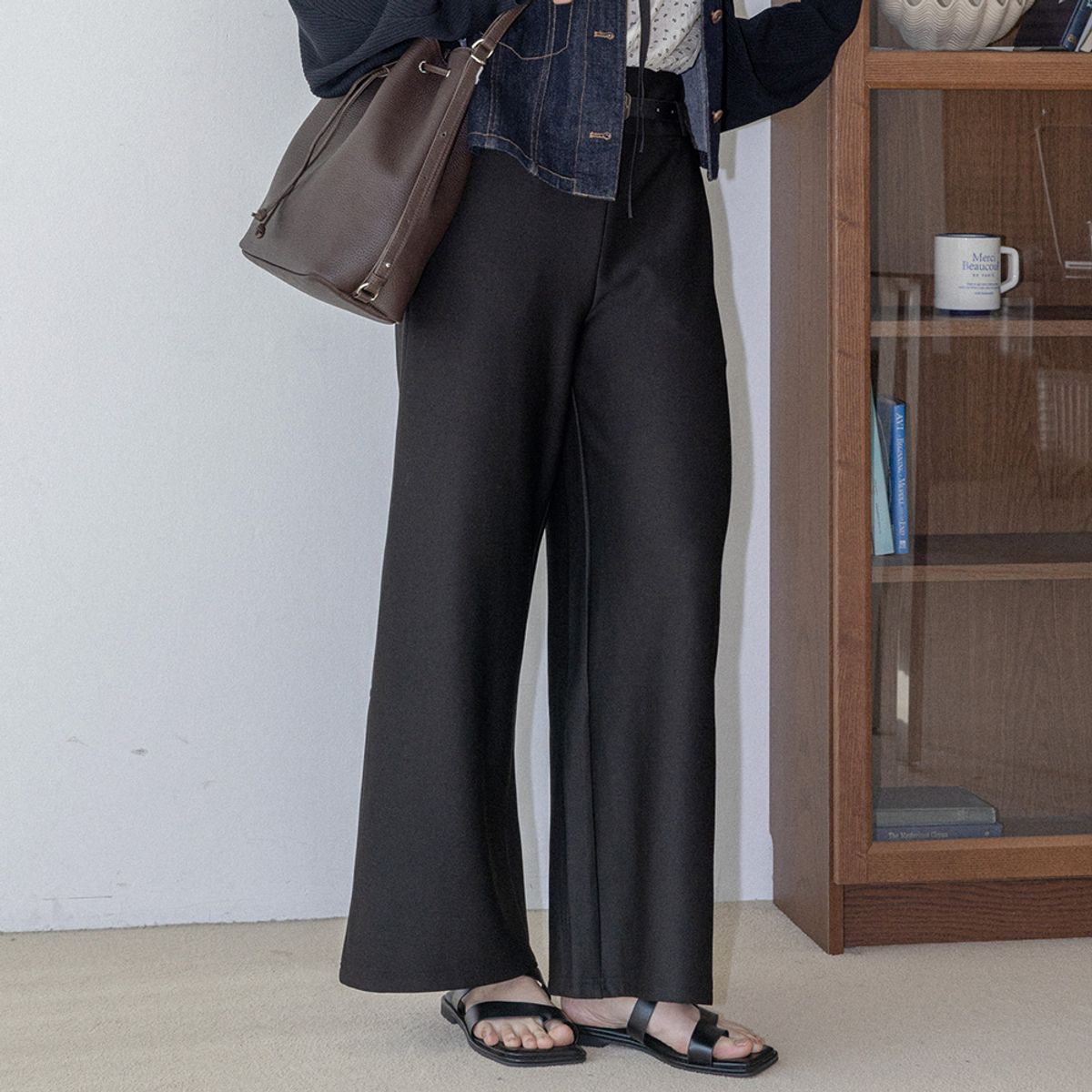 랭썬(LANGSON) LS_Modern elegance wide pants_2color