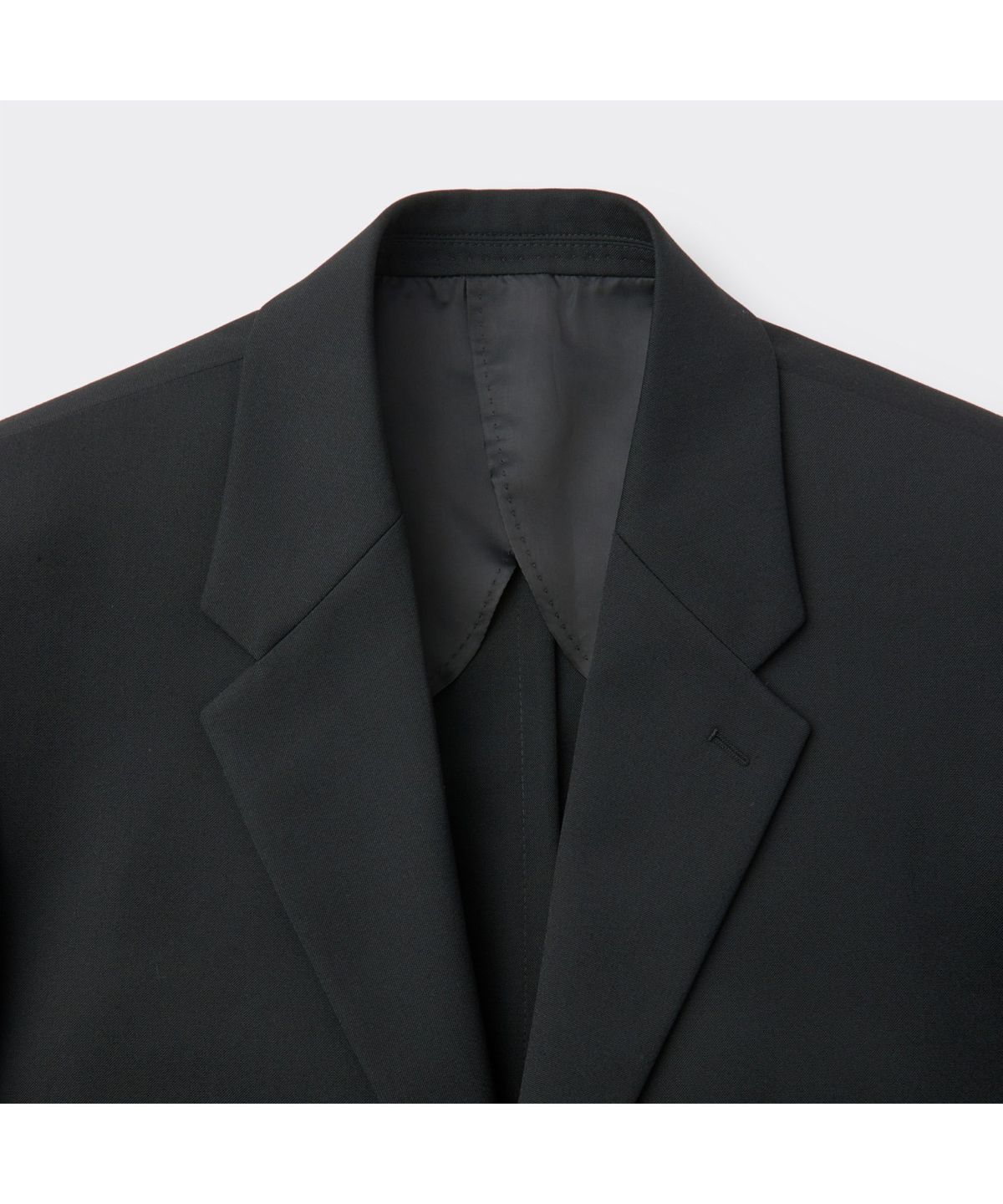 커스텀멜로우(CUSTOMELLOW) Black Relaxed Fit Wool Blended Setup Jacket CWJAS26221BKX