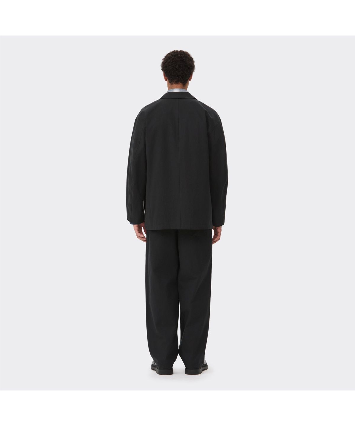 커스텀멜로우(CUSTOMELLOW) Black Oversized Fit Cotton Setup Jacket CWJAS26241BKX