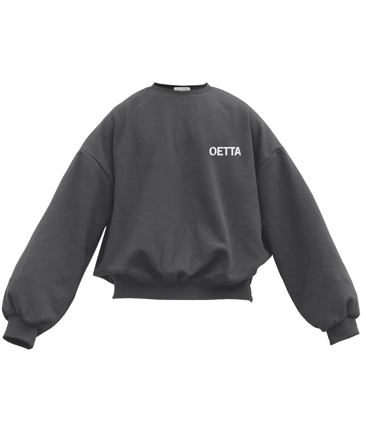 오에타(OETTA) 코어로고 더블 코튼 오버숄더 벌룬핏 맨투맨