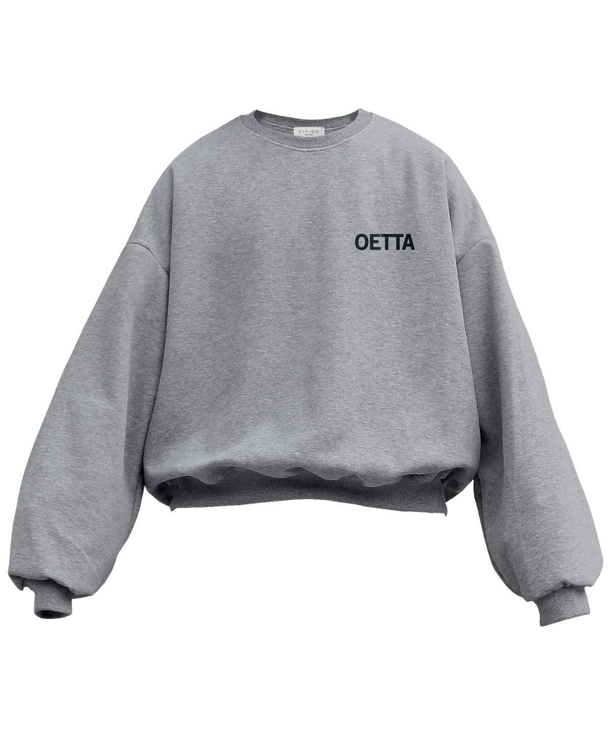 오에타(OETTA) 코어로고 더블 코튼 오버숄더 벌룬핏 맨투맨