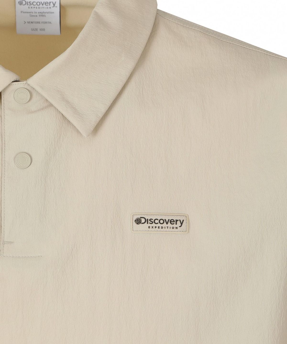 디스커버리 익스페디션(DISCOVERY EXPEDITION) 남성 프레시벤트 우븐 카라티 (BEIGE2)