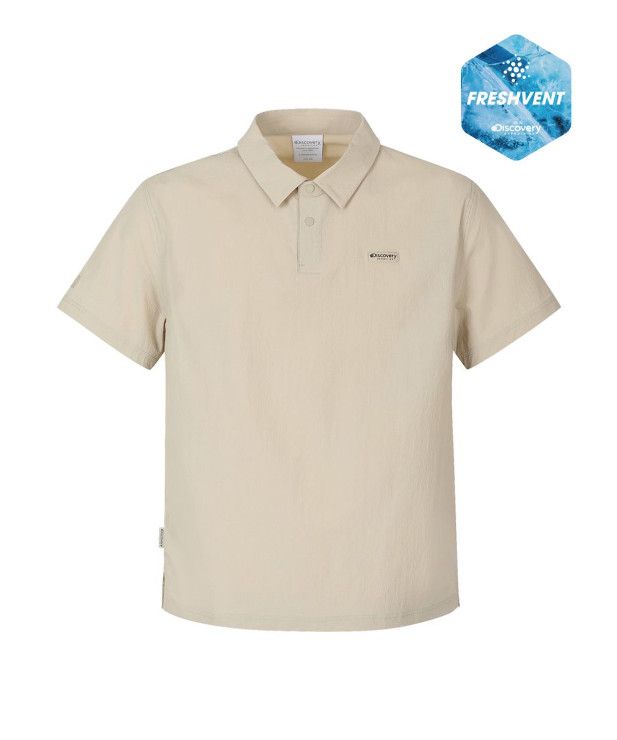 디스커버리 익스페디션(DISCOVERY EXPEDITION) 남성 프레시벤트 우븐 카라티 (BEIGE2)