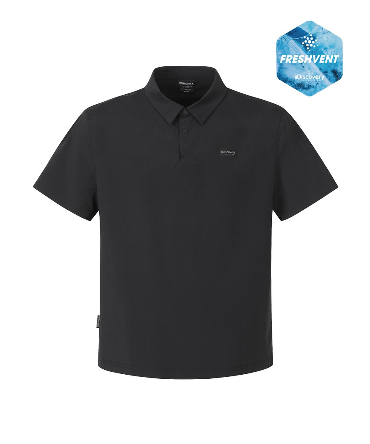 디스커버리 익스페디션(DISCOVERY EXPEDITION) 남성 프레시벤트 우븐 카라티 (BLACK)