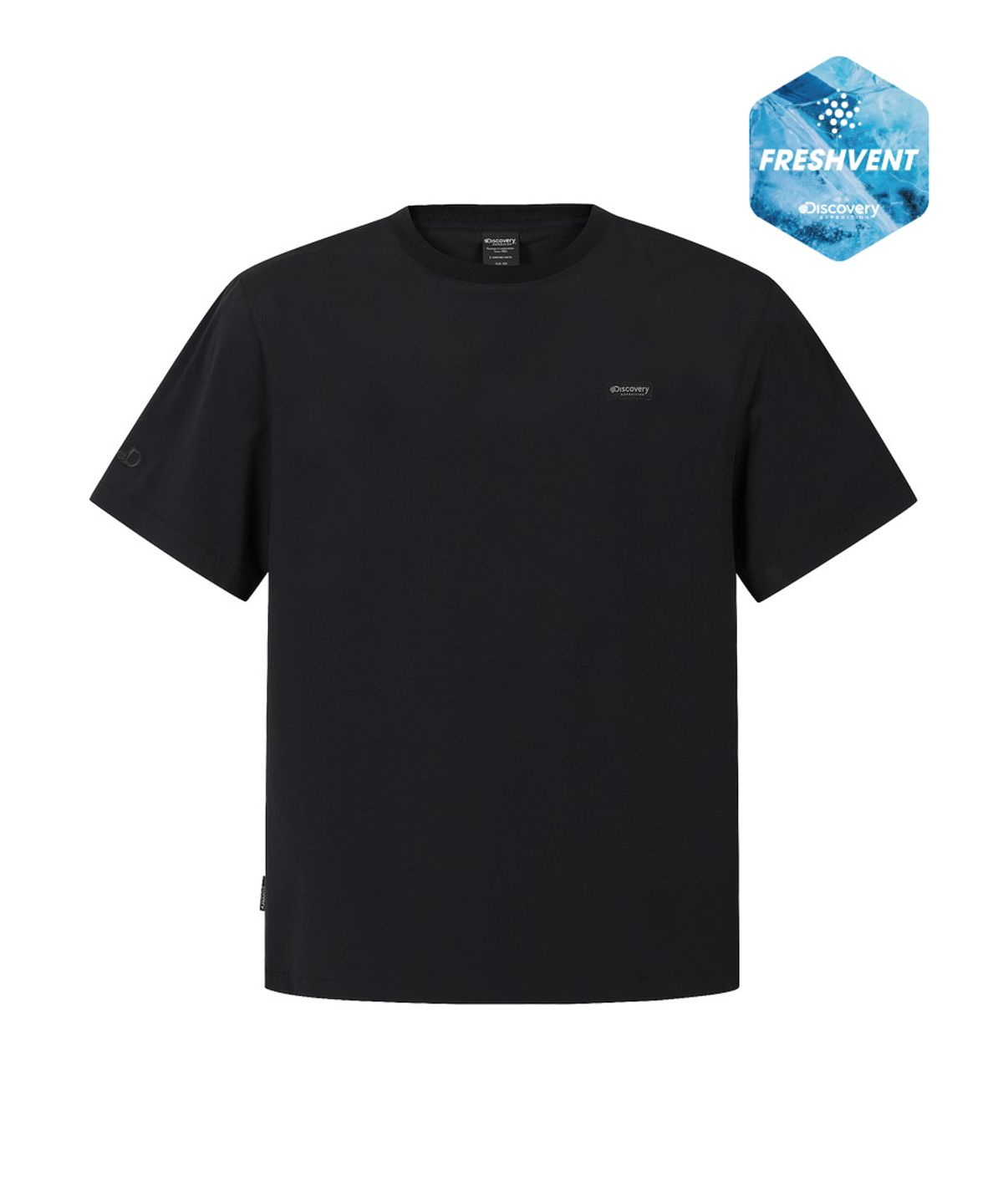 디스커버리 익스페디션(DISCOVERY EXPEDITION) 유니 프레시벤트 에센셜 우븐 반팔티셔츠 (BLACK)