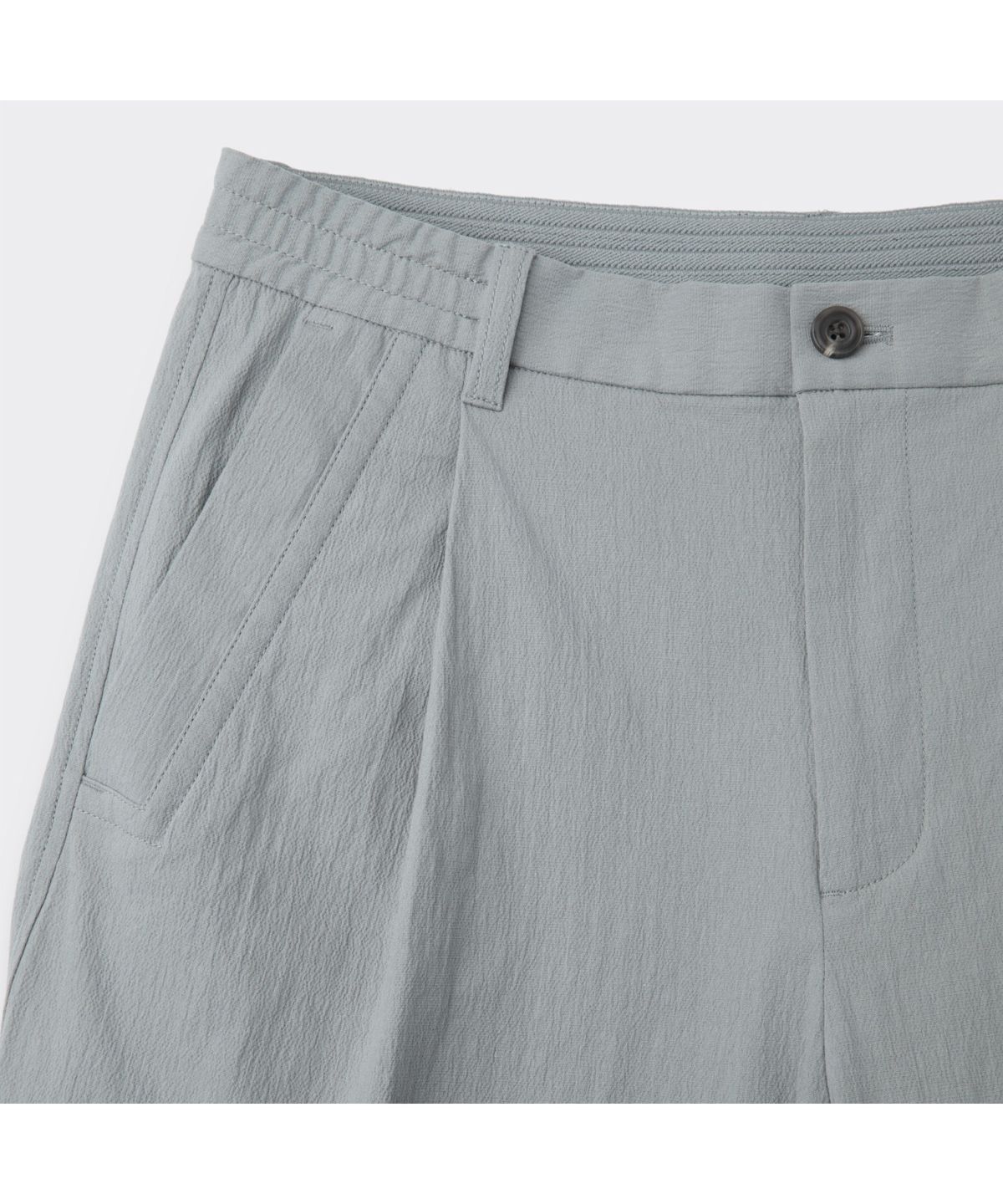 커스텀멜로우(CUSTOMELLOW) Grey Loose Fit Tucked Cotton Pants CWPAM26322GYX