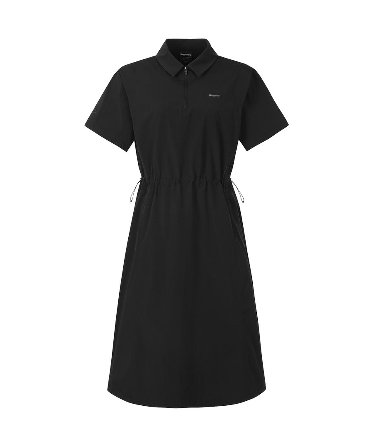 디스커버리 익스페디션(DISCOVERY EXPEDITION) 여성 프레시벤트 카라형 우븐 원피스 (BLACK)