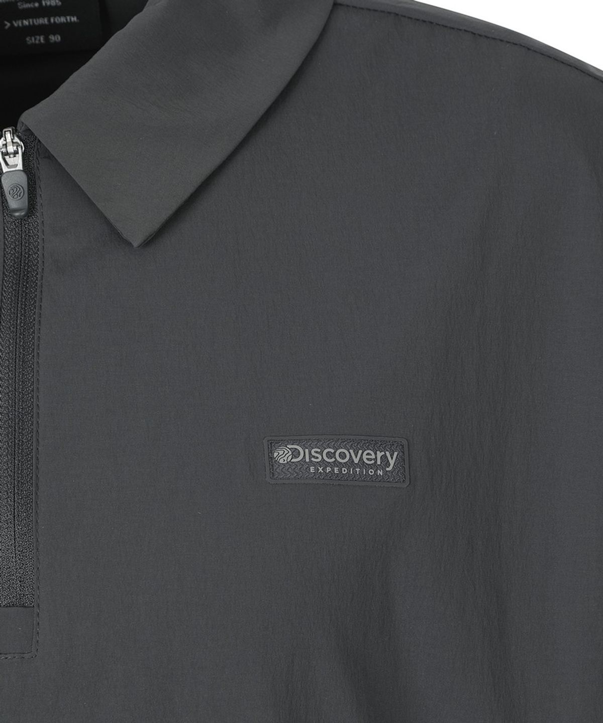 디스커버리 익스페디션(DISCOVERY EXPEDITION) 여성 프레시벤트 카라형 우븐 원피스 (D.GREY)