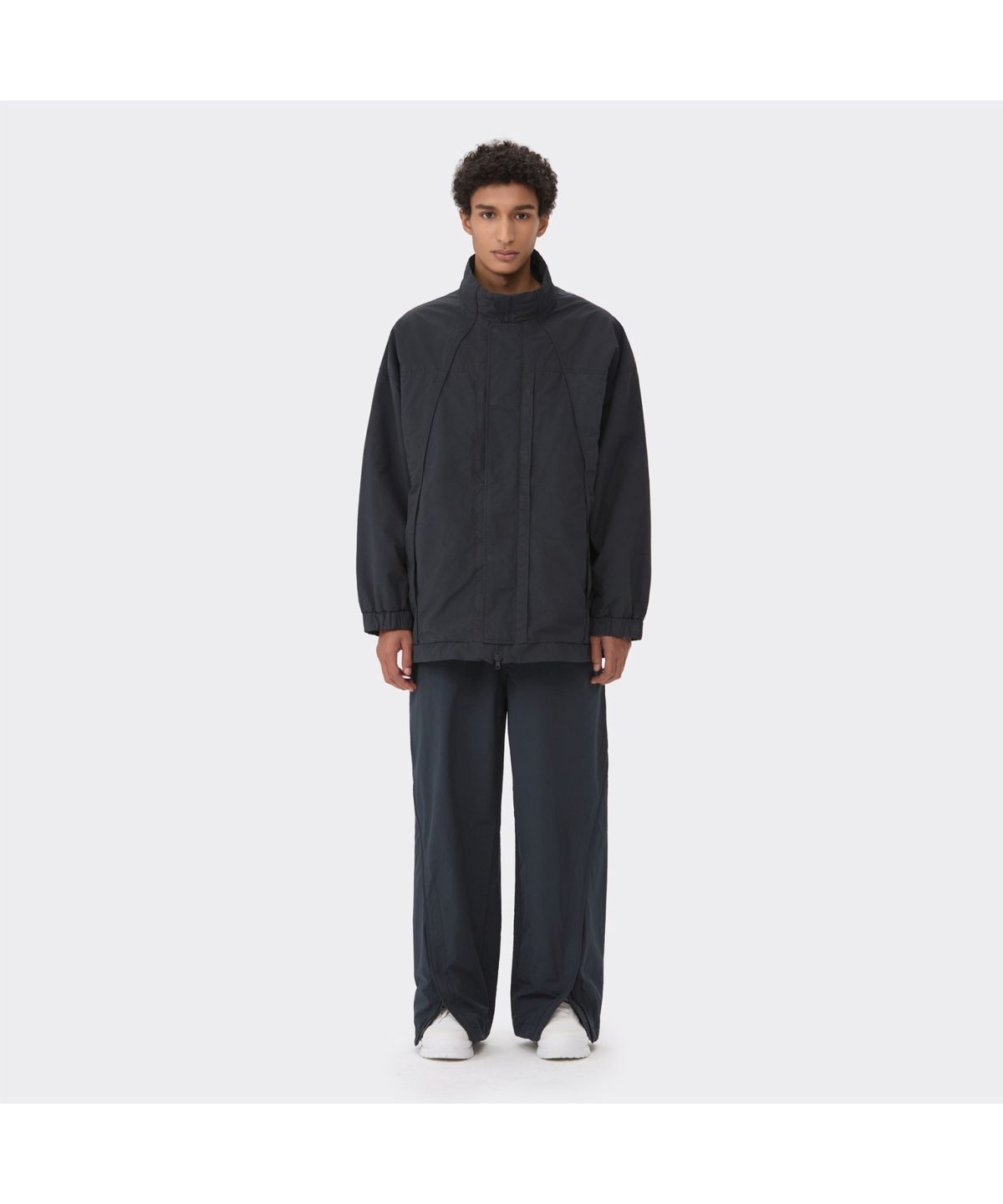 커스텀멜로우(CUSTOMELLOW) Grey Zip Curved Track Pants CWPAM26353GYD