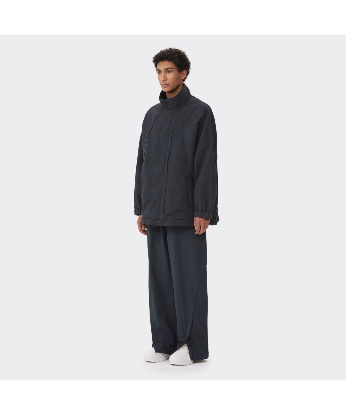 커스텀멜로우(CUSTOMELLOW) Grey Zip Curved Track Pants CWPAM26353GYD
