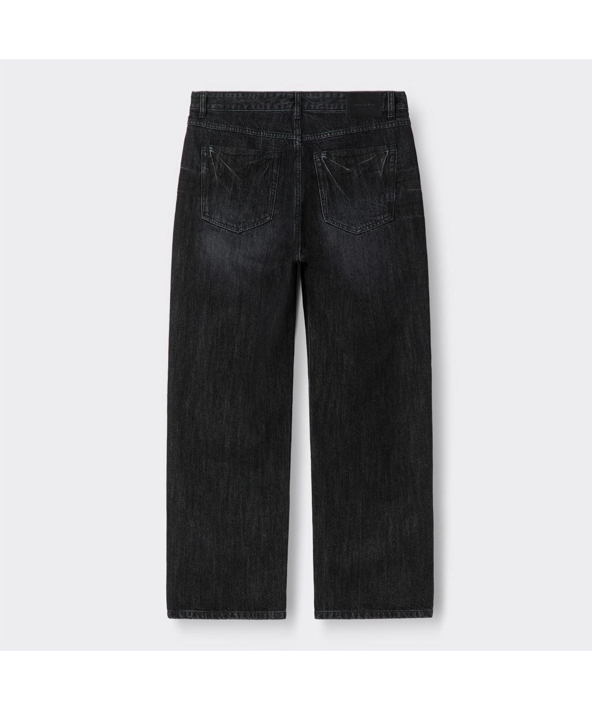 커스텀멜로우(CUSTOMELLOW) Black Straight Fit Jeans CWPAM26383BKX