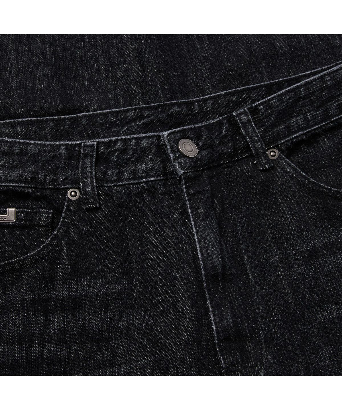 커스텀멜로우(CUSTOMELLOW) Black Straight Fit Jeans CWPAM26383BKX