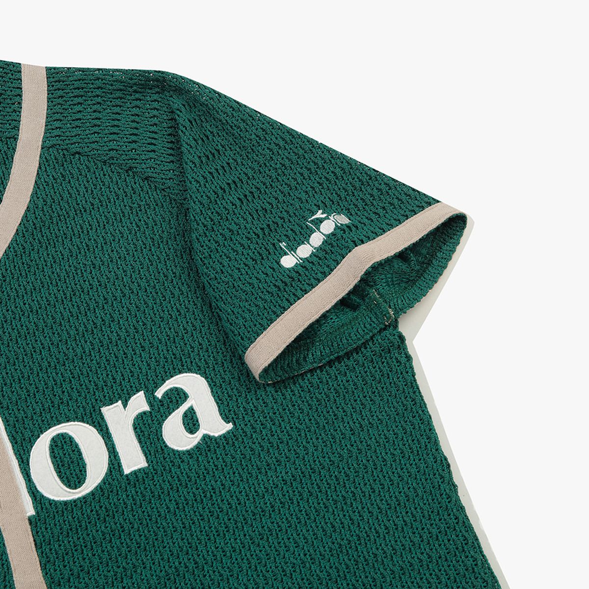 디아도라(diadora) 크로셰 야구 유니폼 가디건 GREEN
