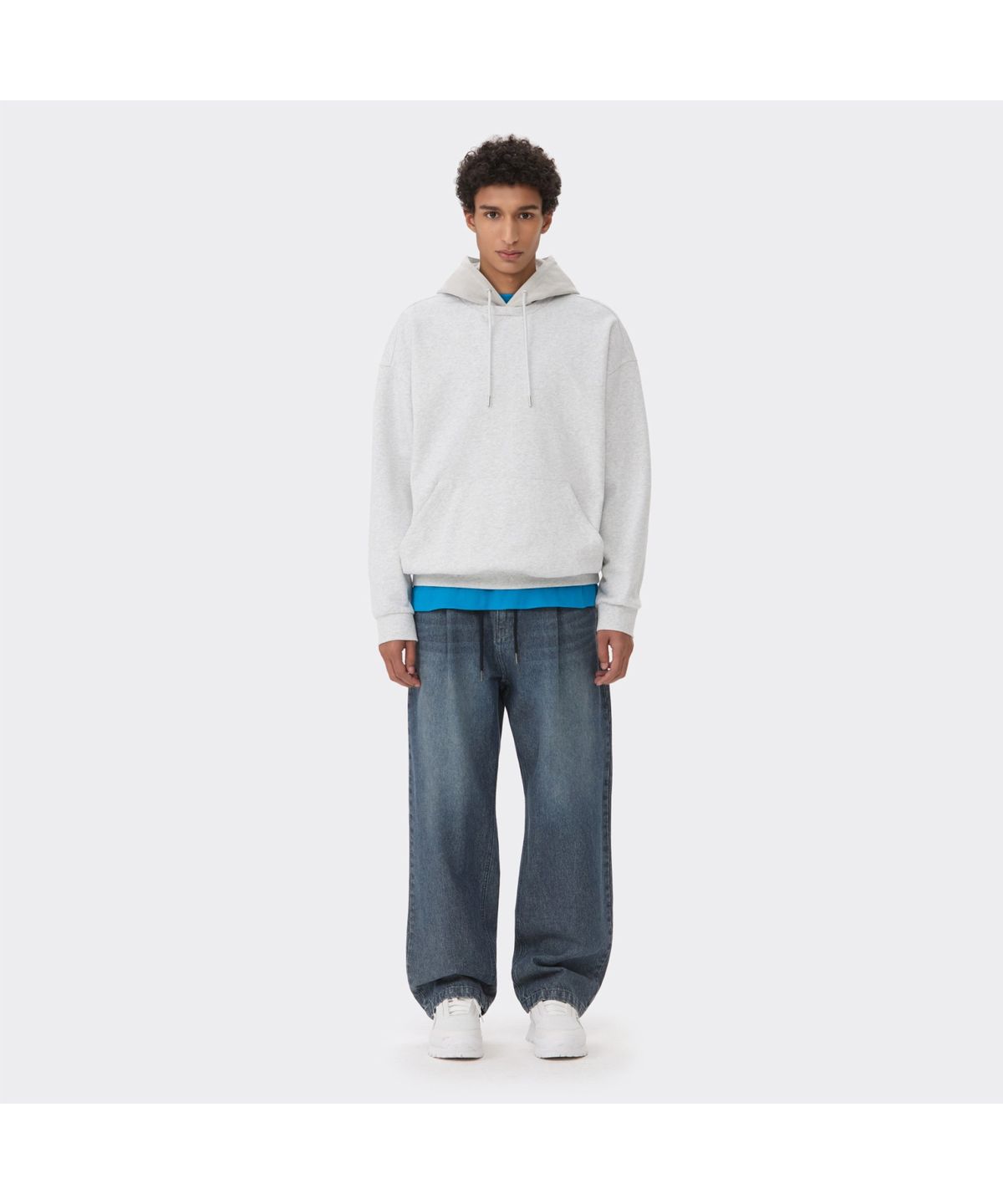 커스텀멜로우(CUSTOMELLOW) Blue Loose Fit Drawstring Jeans CWPAM26385BUX