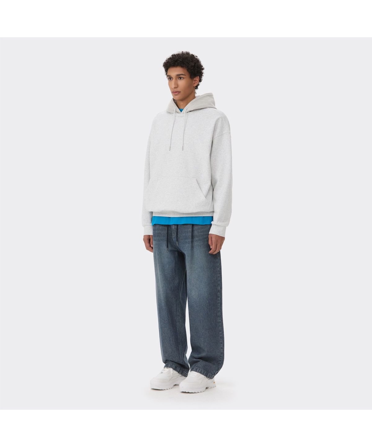 커스텀멜로우(CUSTOMELLOW) Blue Loose Fit Drawstring Jeans CWPAM26385BUX