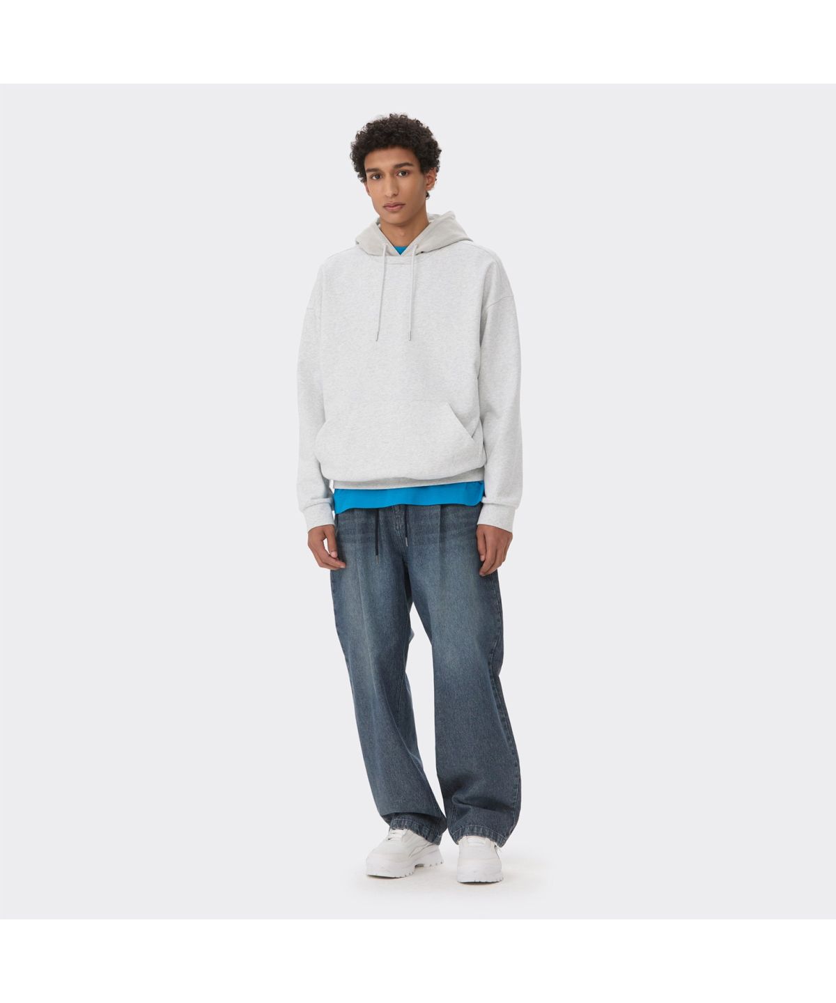 커스텀멜로우(CUSTOMELLOW) Blue Loose Fit Drawstring Jeans CWPAM26385BUX