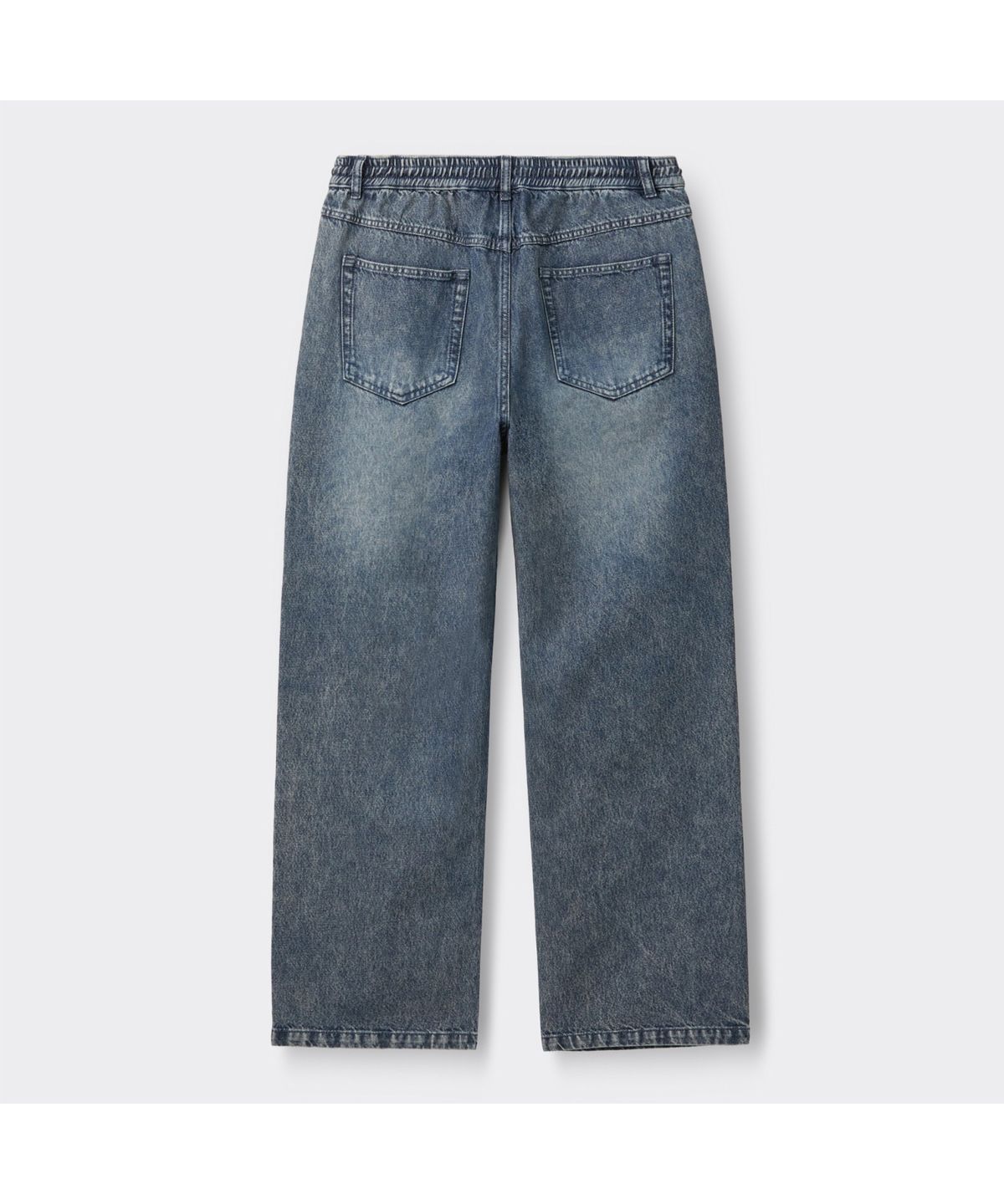 커스텀멜로우(CUSTOMELLOW) Blue Loose Fit Drawstring Jeans CWPAM26385BUX